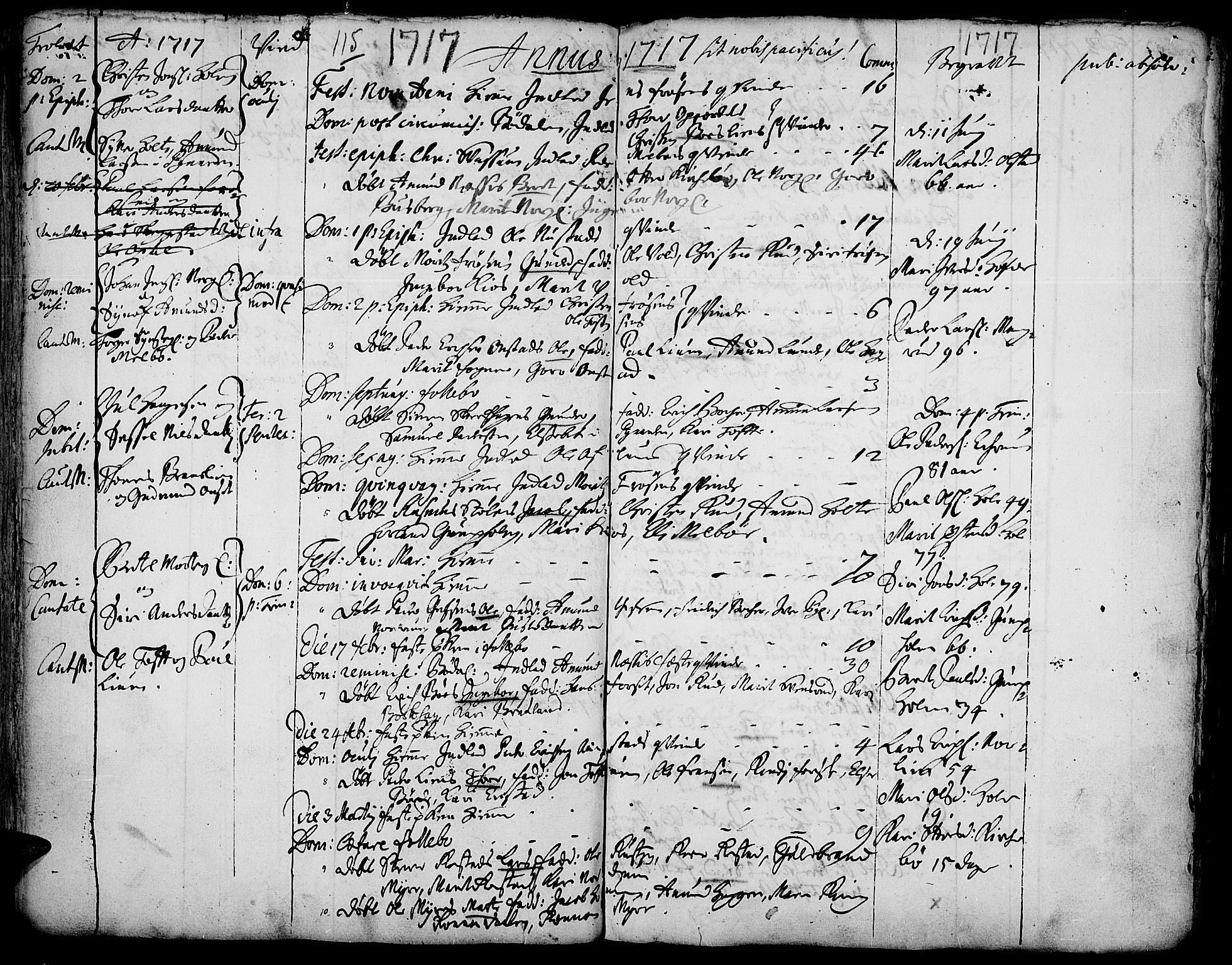 Gausdal prestekontor, SAH/PREST-090/H/Ha/Haa/L0001: Parish register (official) no. 1, 1693-1728, p. 115
