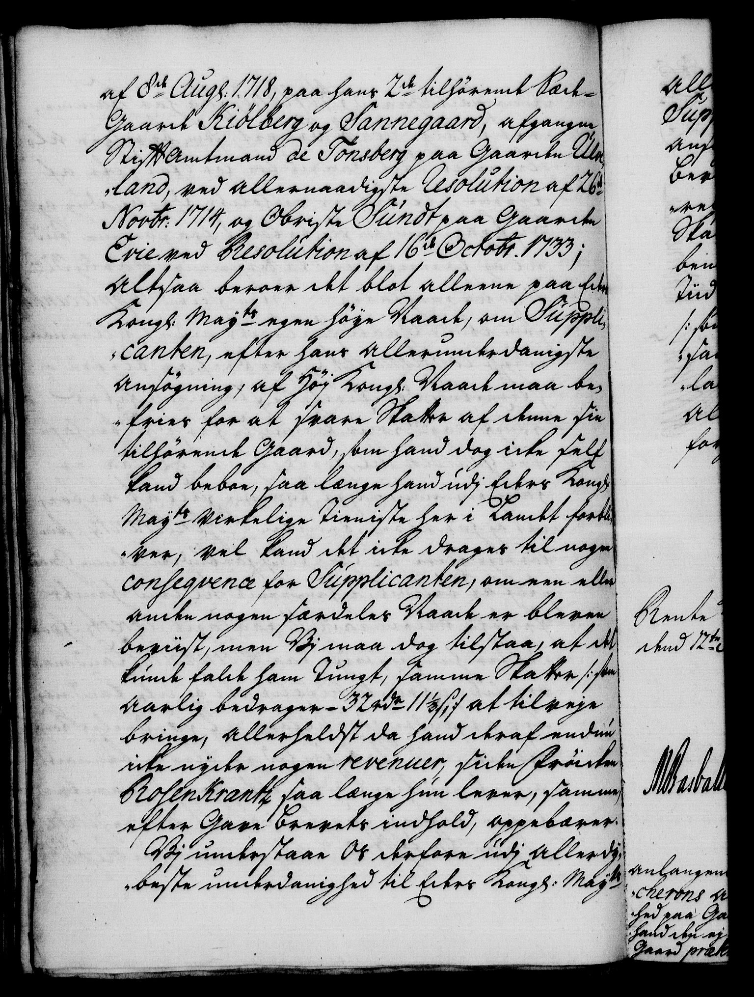 Rentekammeret, Kammerkanselliet, AV/RA-EA-3111/G/Gf/Gfa/L0018: Norsk relasjons- og resolusjonsprotokoll (merket RK 52.18), 1735, p. 205