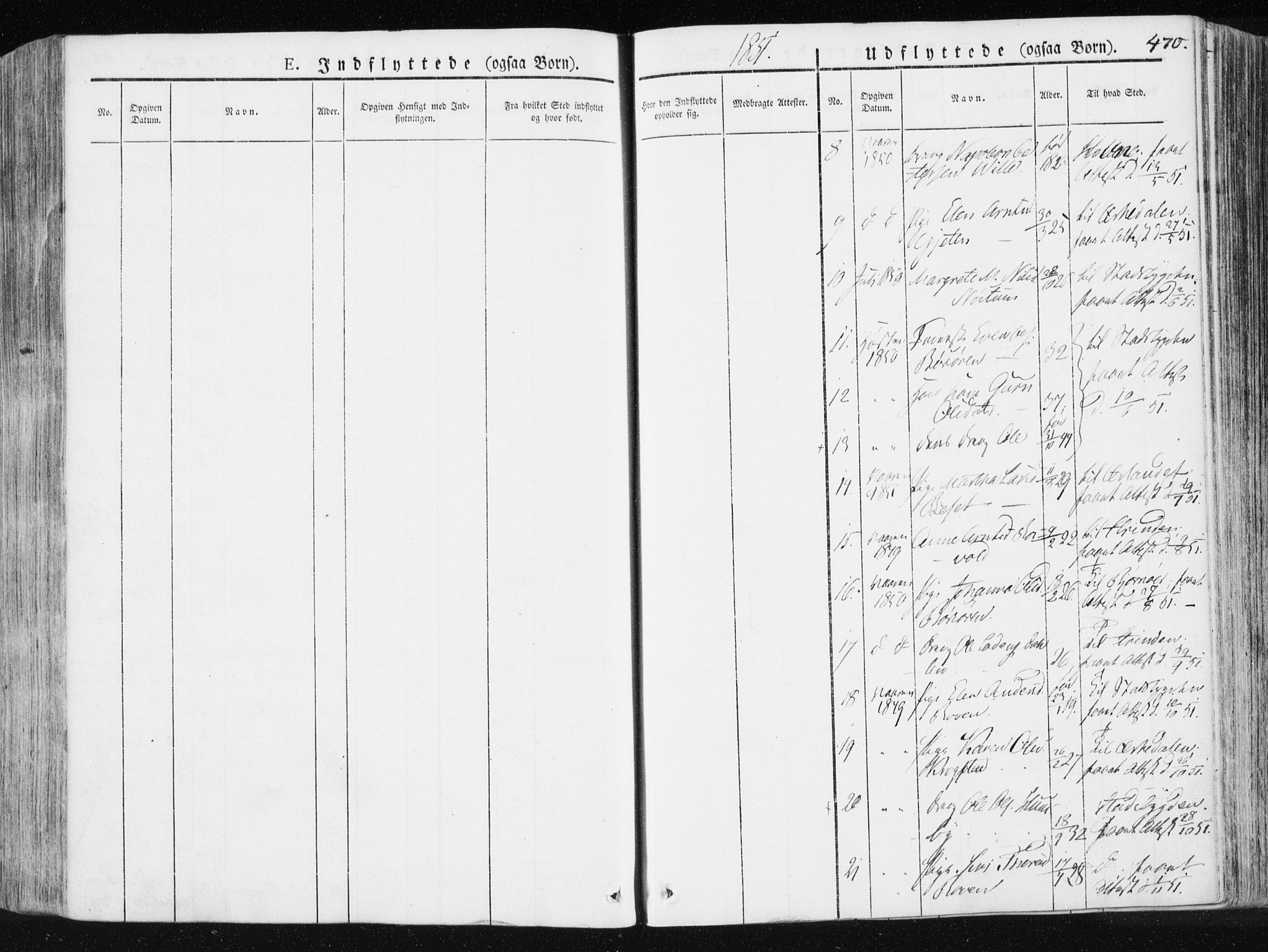 Ministerialprotokoller, klokkerbøker og fødselsregistre - Sør-Trøndelag, AV/SAT-A-1456/665/L0771: Parish register (official) no. 665A06, 1830-1856, p. 470