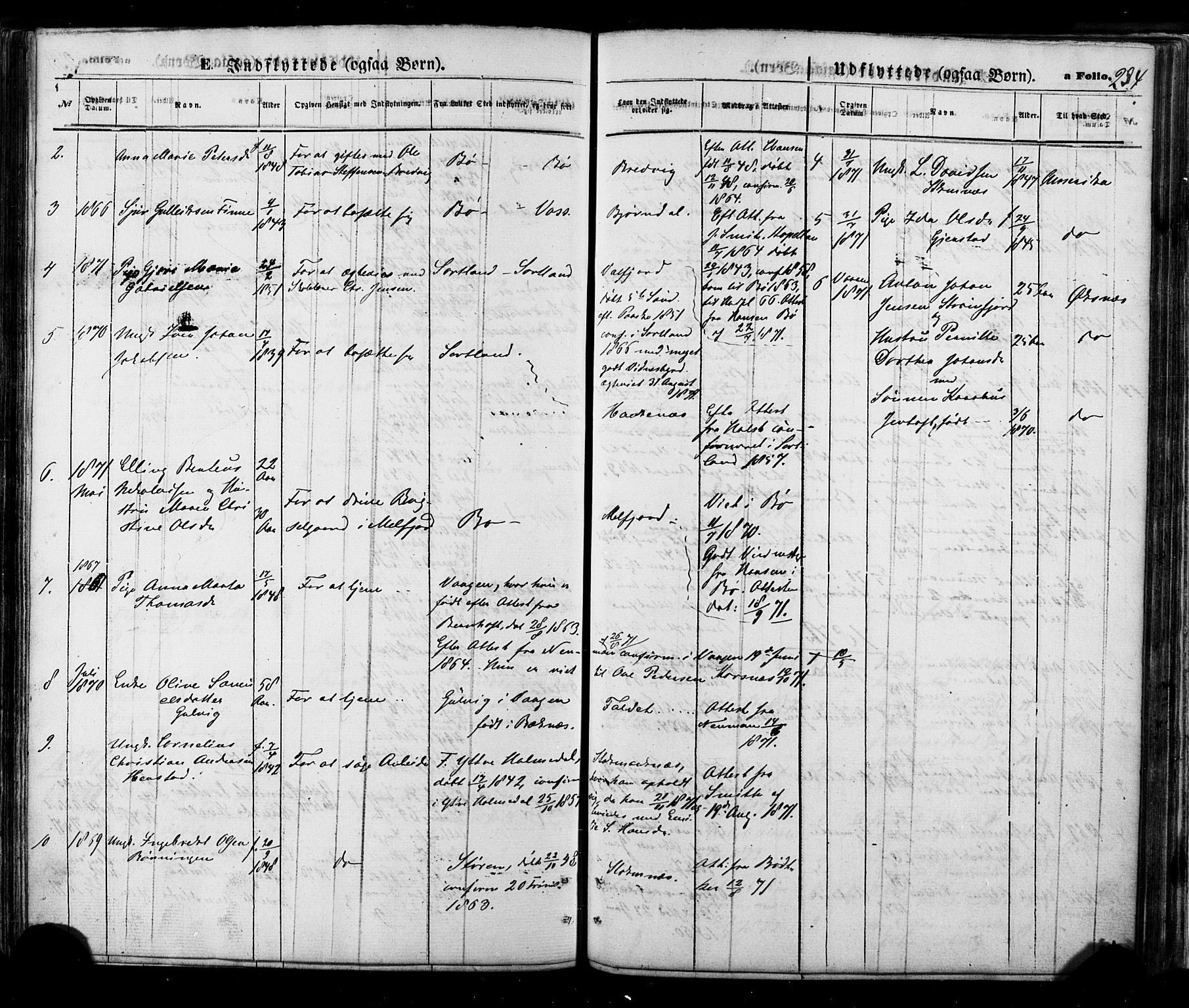 Ministerialprotokoller, klokkerbøker og fødselsregistre - Nordland, AV/SAT-A-1459/888/L1242: Parish register (official) no. 888A08, 1870-1875, p. 234