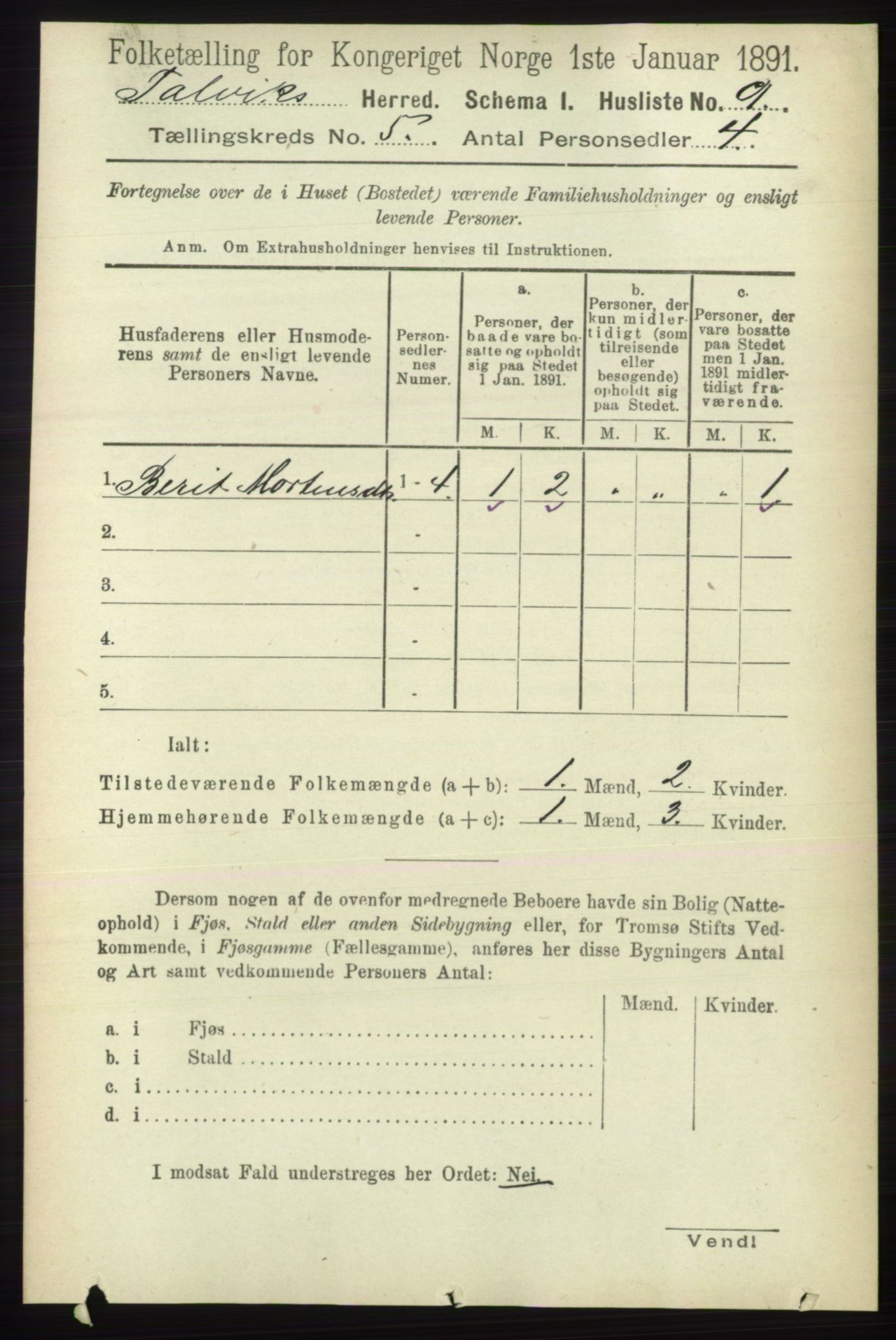 RA, 1891 census for 2013 Talvik, 1891, p. 1313