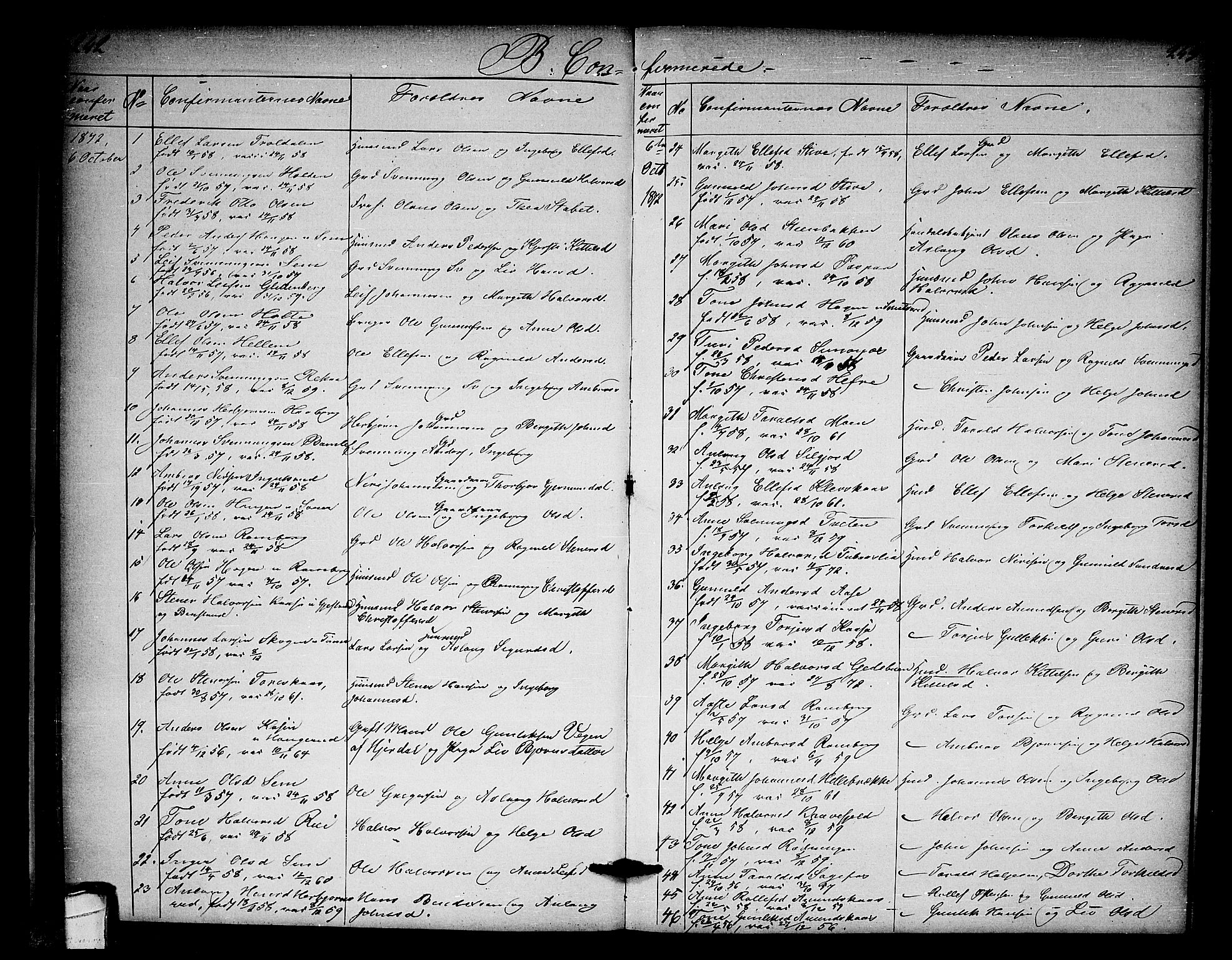 Heddal kirkebøker, SAKO/A-268/G/Ga/L0001: Parish register (copy) no. I 1, 1866-1878, p. 242-243