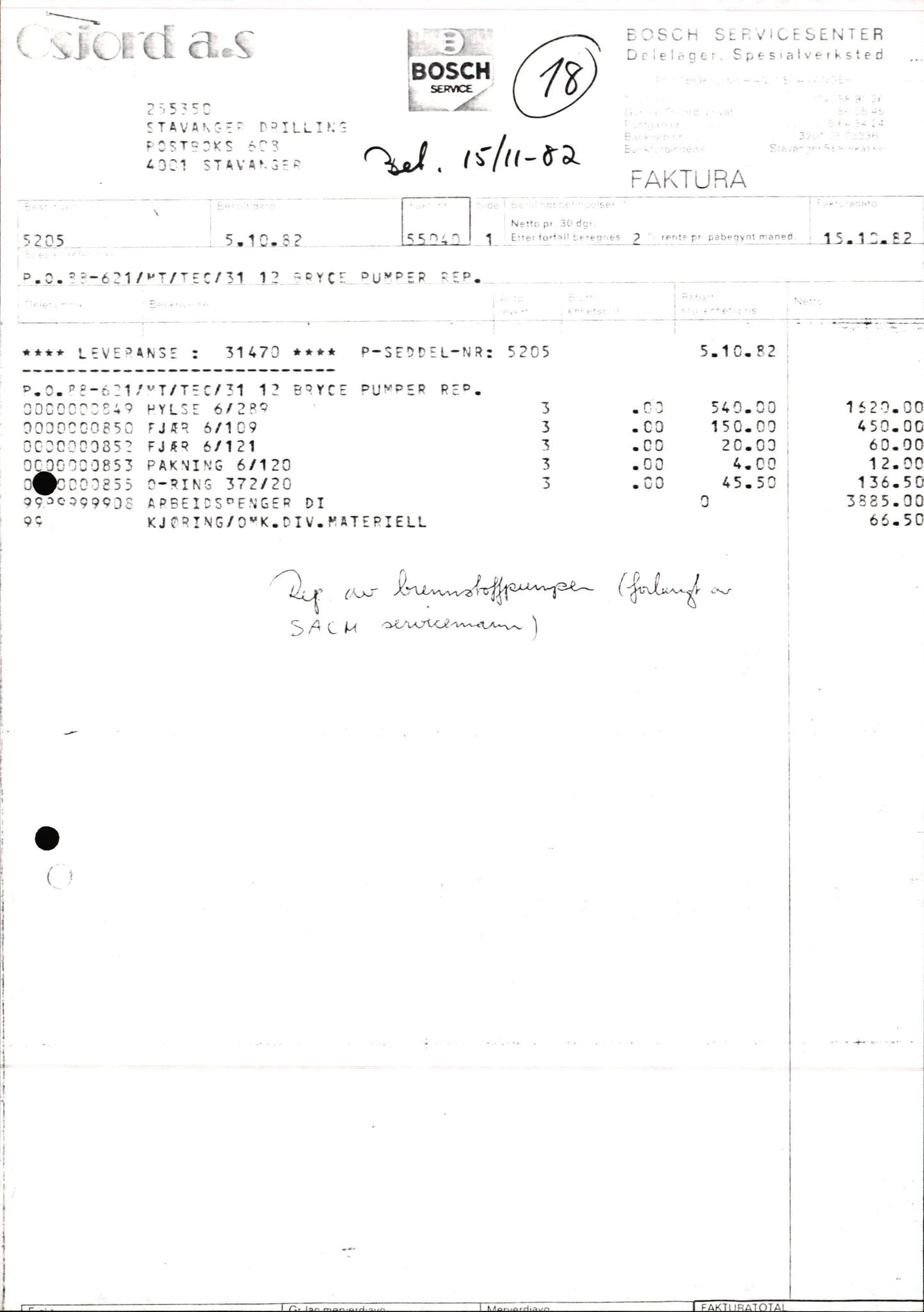 Pa 1503 - Stavanger Drilling AS, AV/SAST-A-101906/2/E/Ec/Eca/L0013: Sak og korrespondanse, 1980-1982