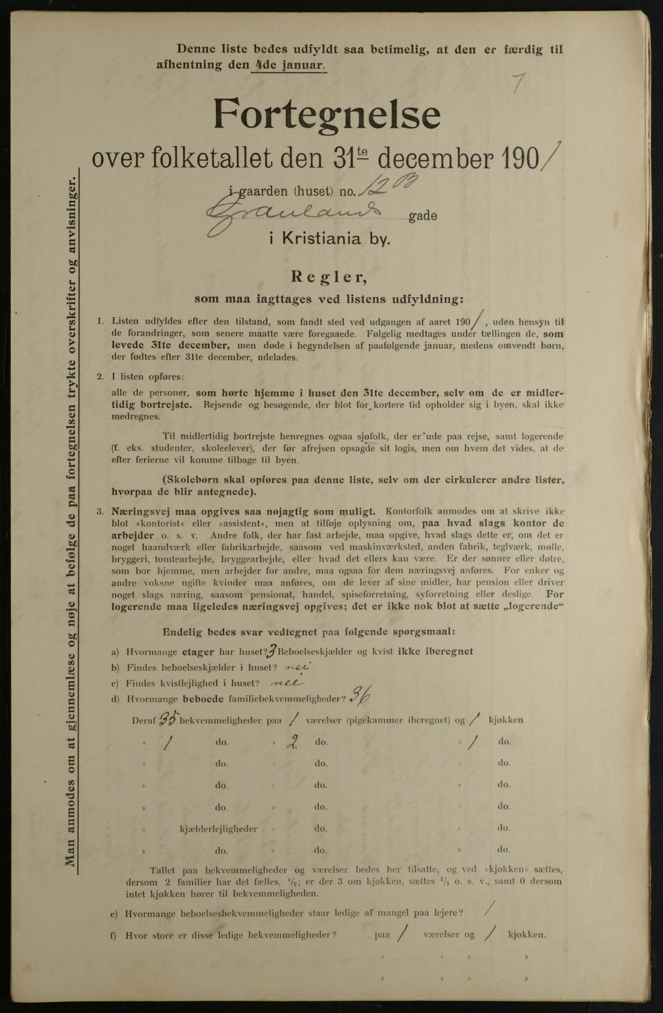 OBA, Municipal Census 1901 for Kristiania, 1901, p. 5061