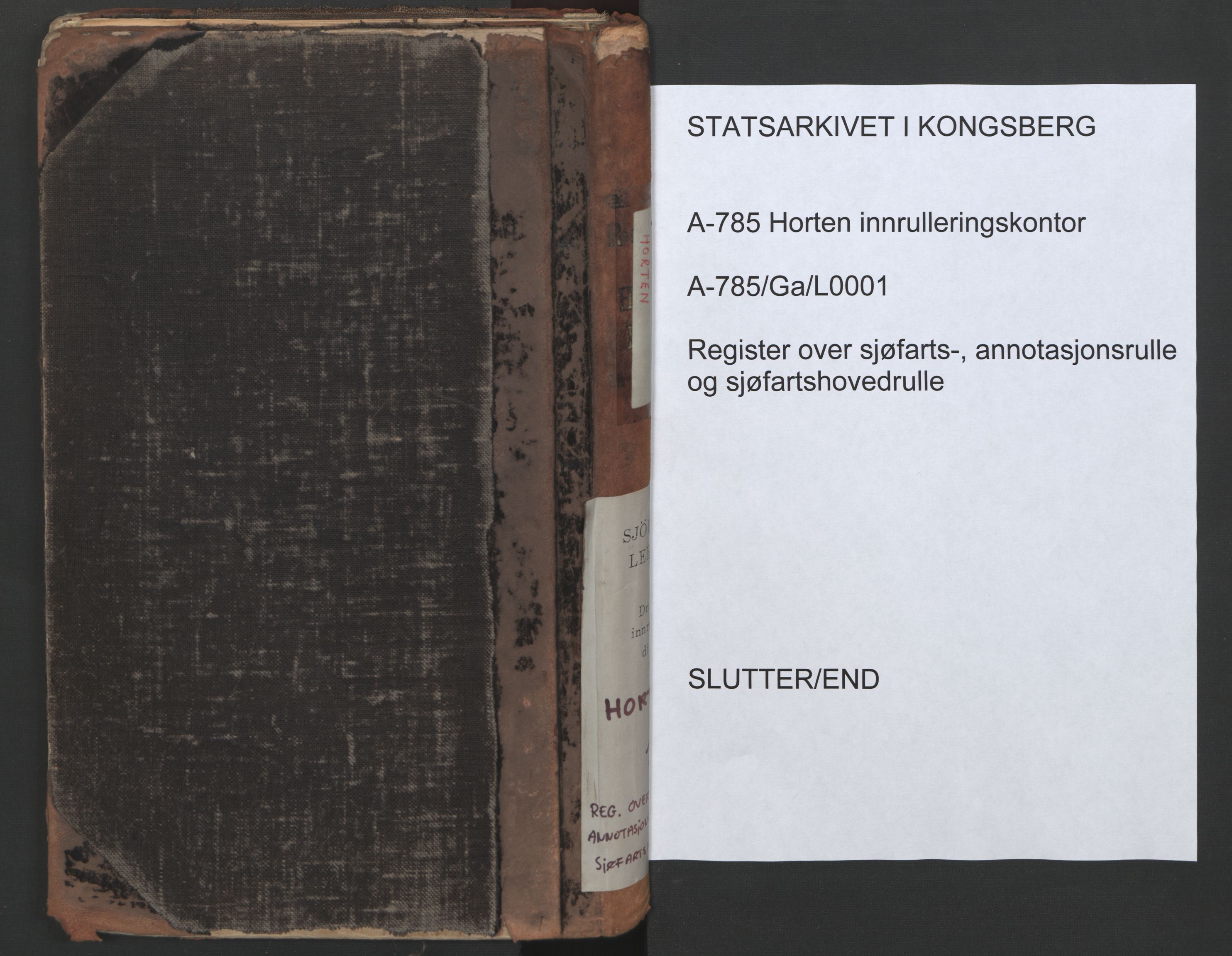 Horten innrulleringskontor, AV/SAKO-A-785/G/Ga/L0001: Register over sjøfarts-, annotasjonsrulle og sjøfartshovedrulle, 1860-1948, p. 93