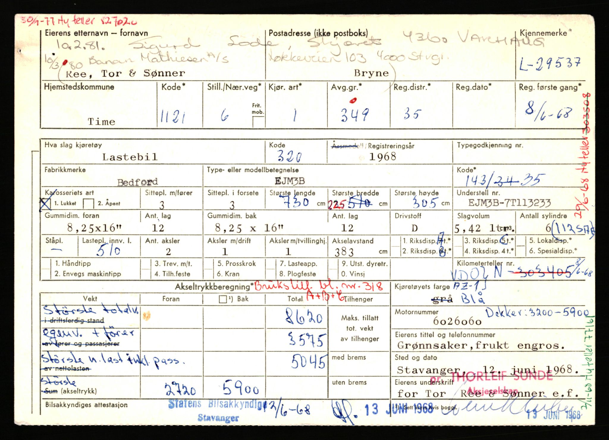 Stavanger trafikkstasjon, AV/SAST-A-101942/0/F/L0048: L-29100 - L-29899, 1930-1971, p. 1207