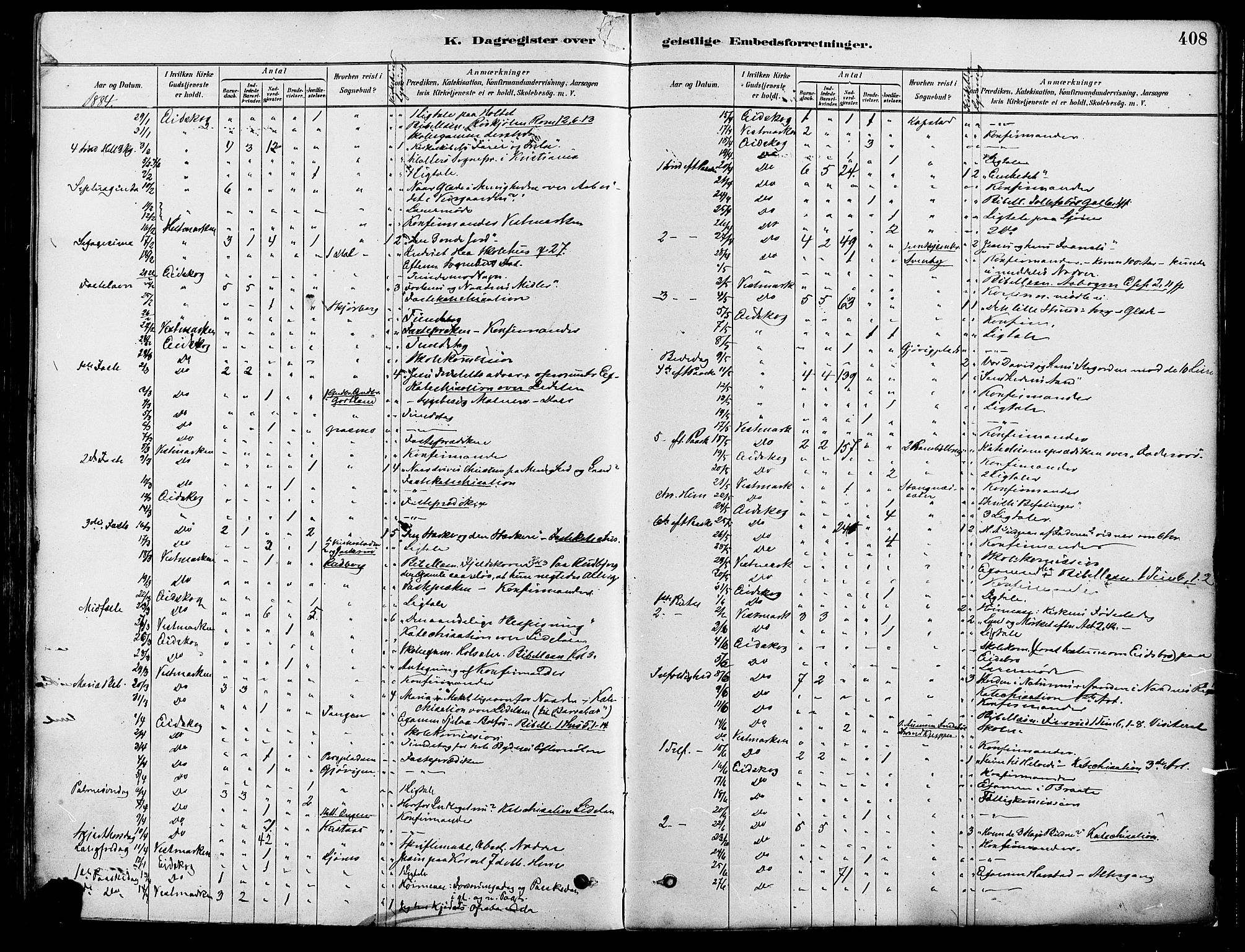 Eidskog prestekontor, AV/SAH-PREST-026/H/Ha/Haa/L0003: Parish register (official) no. 3, 1879-1892, p. 409