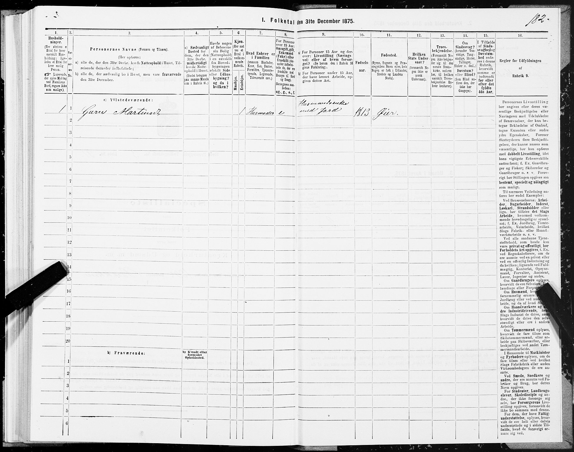 SAT, 1875 census for 1734P Stod, 1875, p. 3182