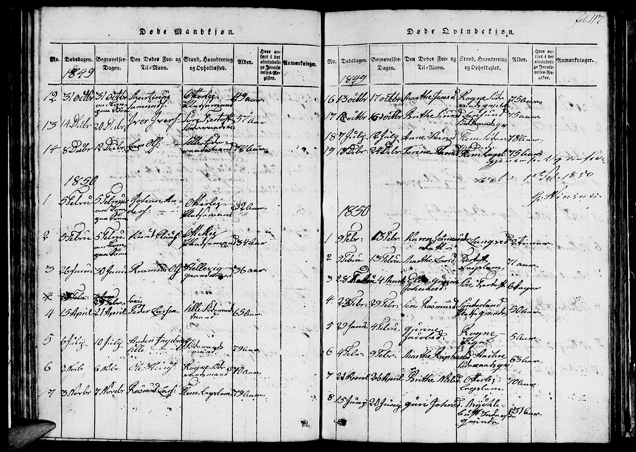 Ministerialprotokoller, klokkerbøker og fødselsregistre - Møre og Romsdal, AV/SAT-A-1454/536/L0506: Parish register (copy) no. 536C01, 1818-1859, p. 117