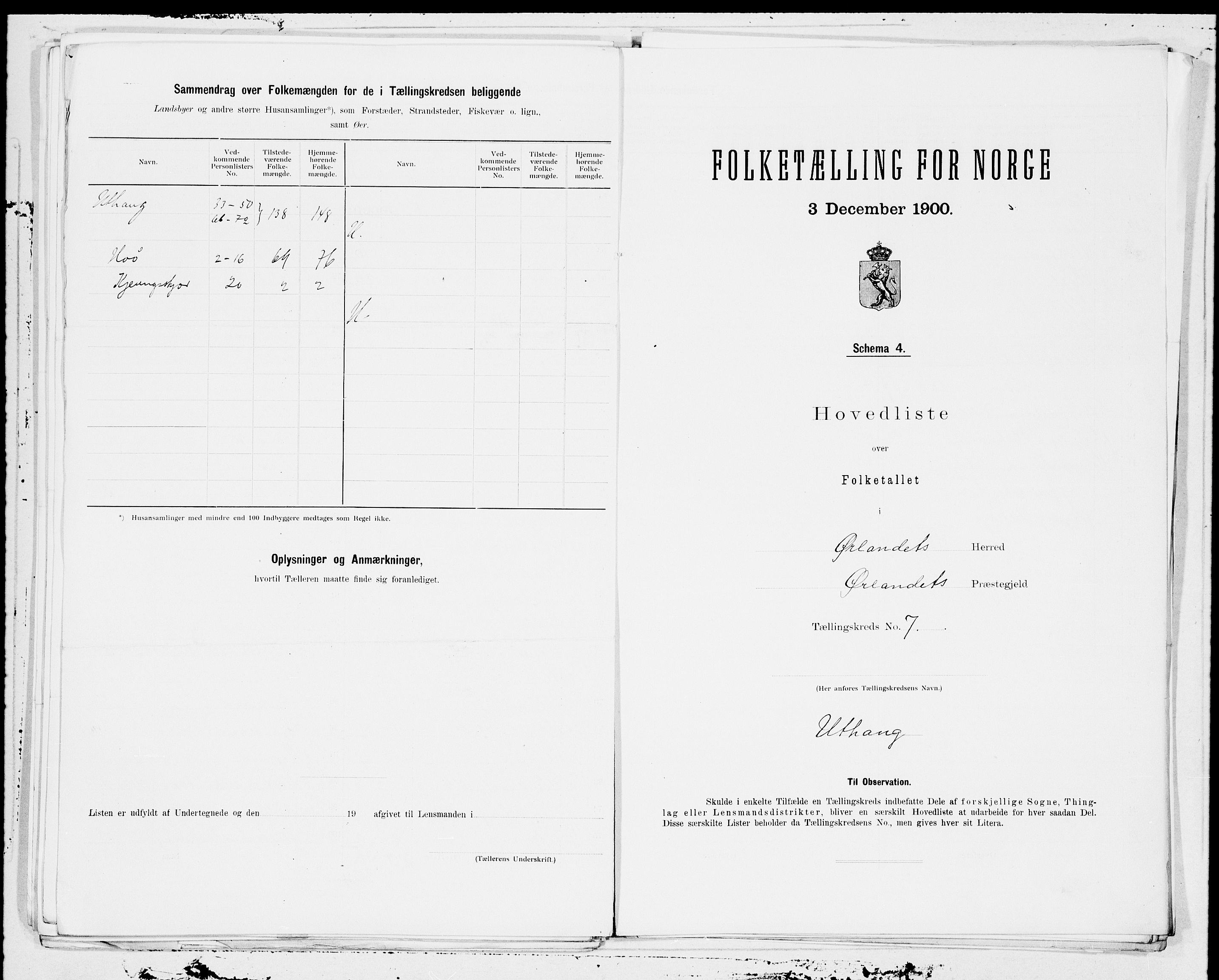 SAT, 1900 census for Ørland, 1900, p. 16