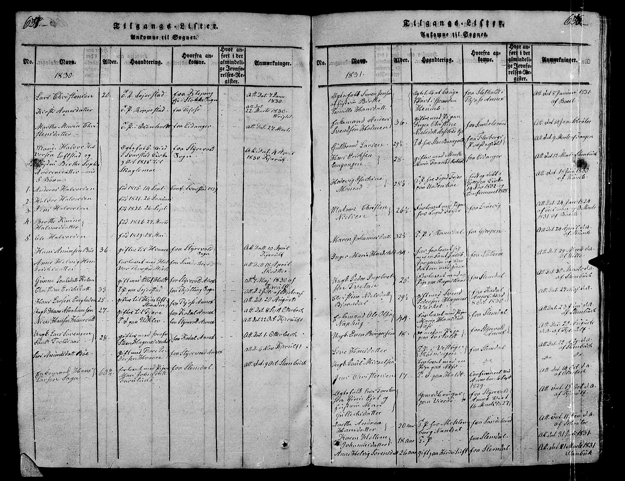Hedrum kirkebøker, SAKO/A-344/G/Ga/L0003: Parish register (copy) no. I 3, 1817-1835, p. 637-638