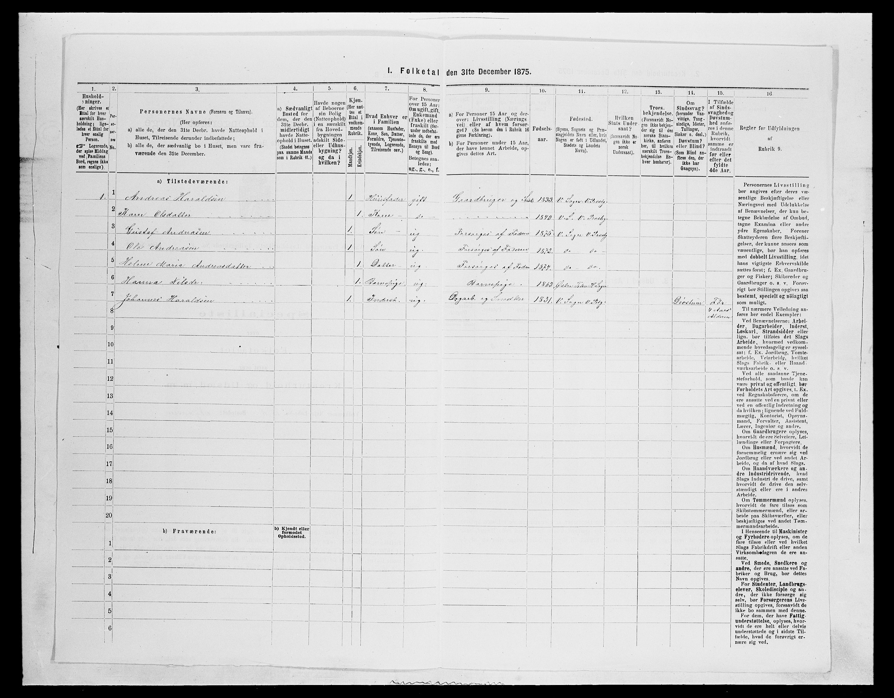 SAH, 1875 census for 0527L Vardal/Vardal og Hunn, 1875, p. 169