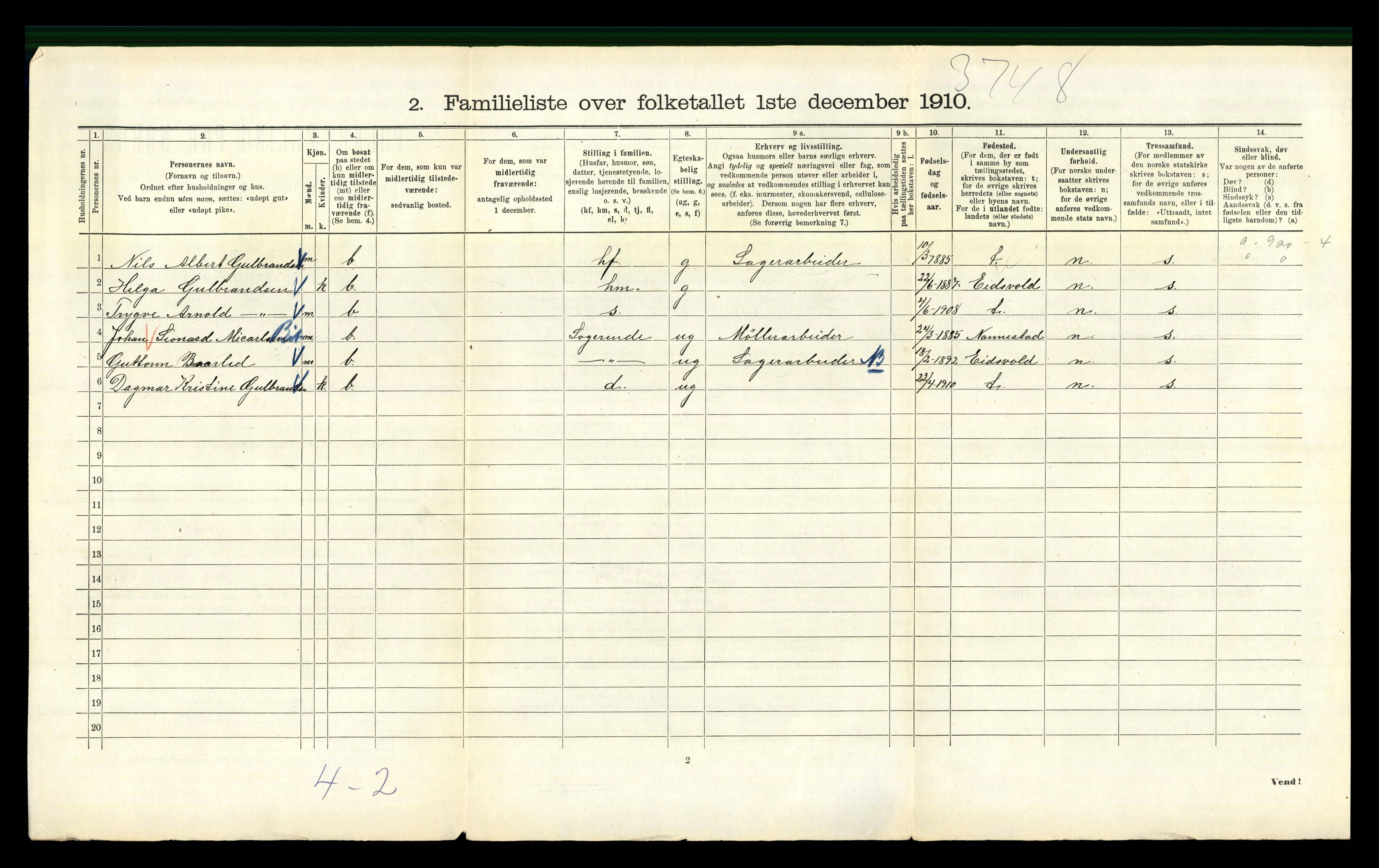 RA, 1910 census for Kristiania, 1910, p. 68356