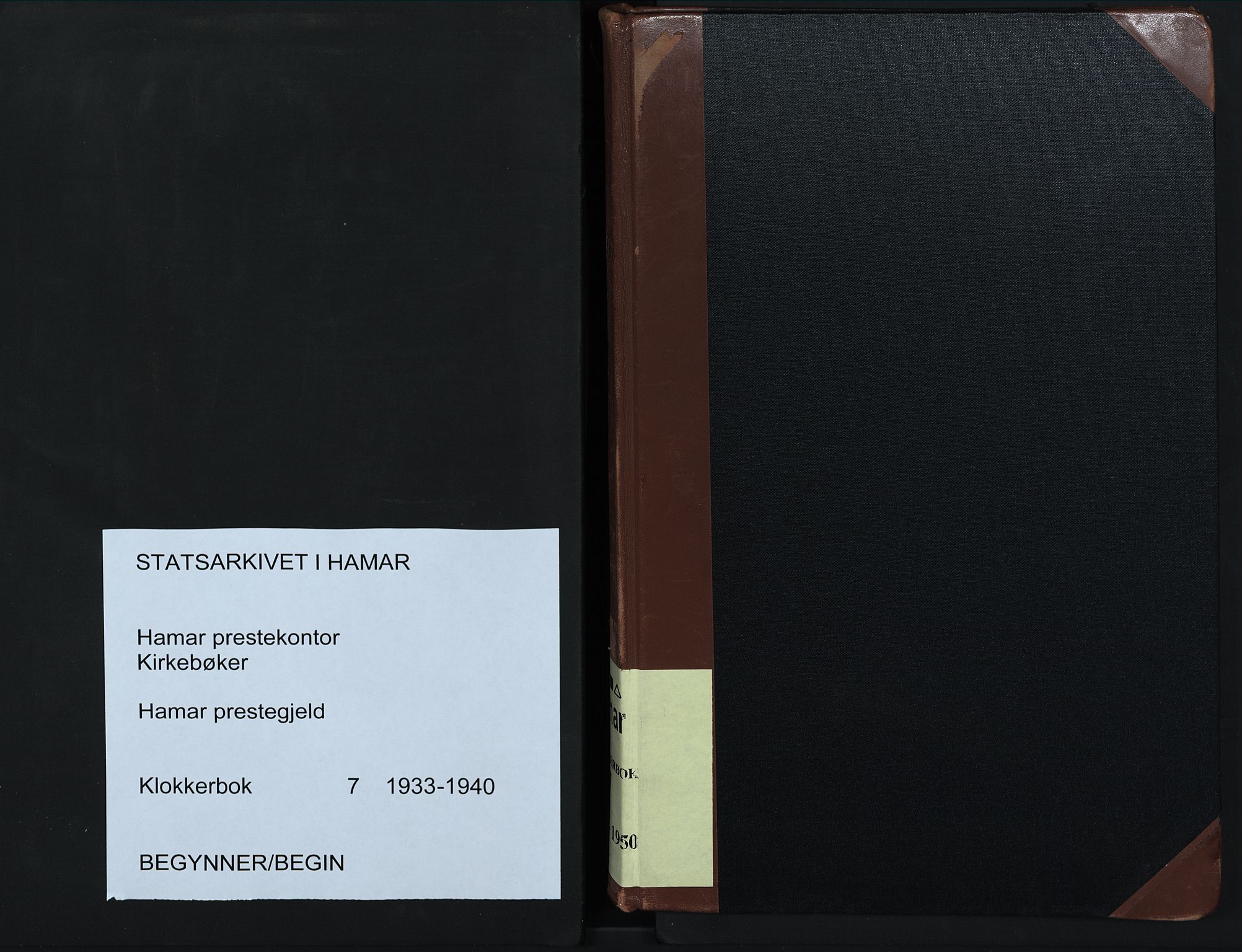 Hamar prestekontor, SAH/DOMPH-002/H/Ha/Hab/L0007: Parish register (copy) no. 7, 1933-1950