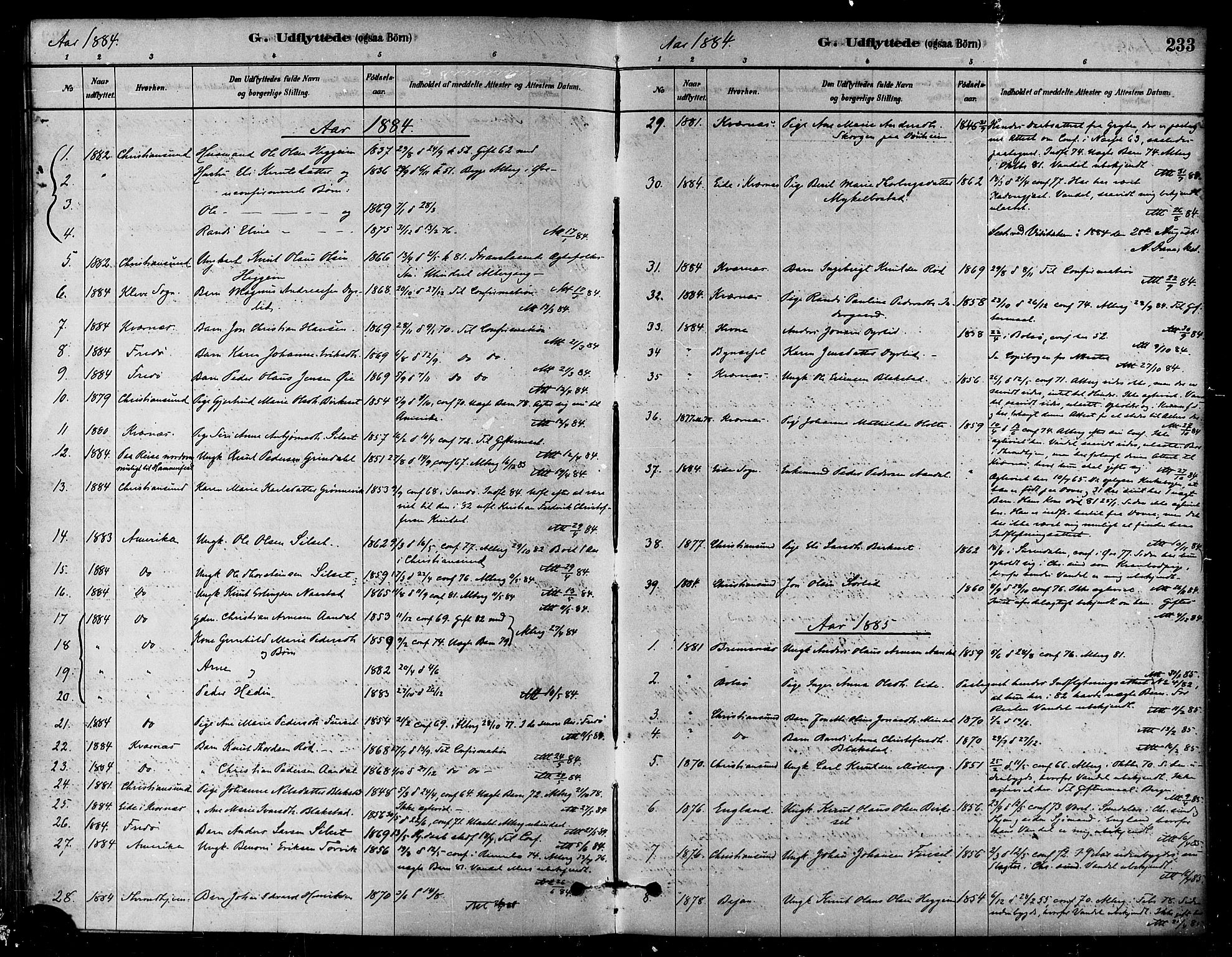 Ministerialprotokoller, klokkerbøker og fødselsregistre - Møre og Romsdal, AV/SAT-A-1454/584/L0967: Parish register (official) no. 584A07, 1879-1894, p. 233