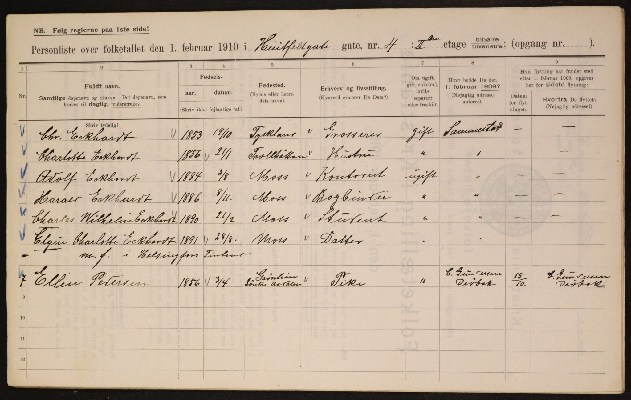 OBA, Municipal Census 1910 for Kristiania, 1910, p. 40766