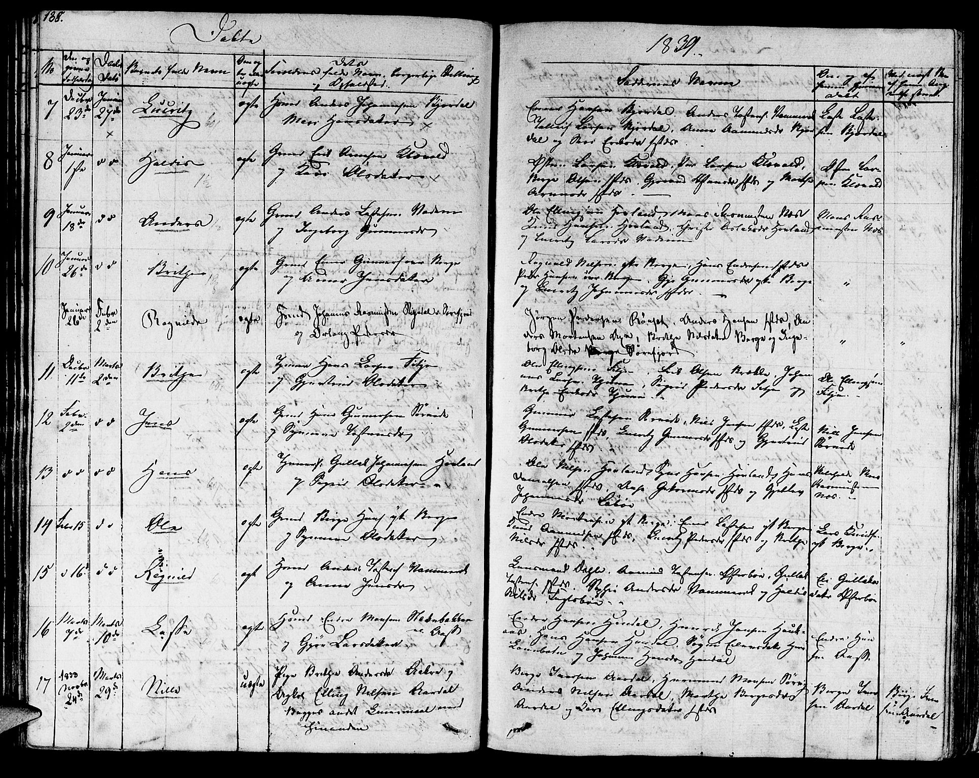 Lavik sokneprestembete, SAB/A-80901: Parish register (official) no. A 2I, 1821-1842, p. 138
