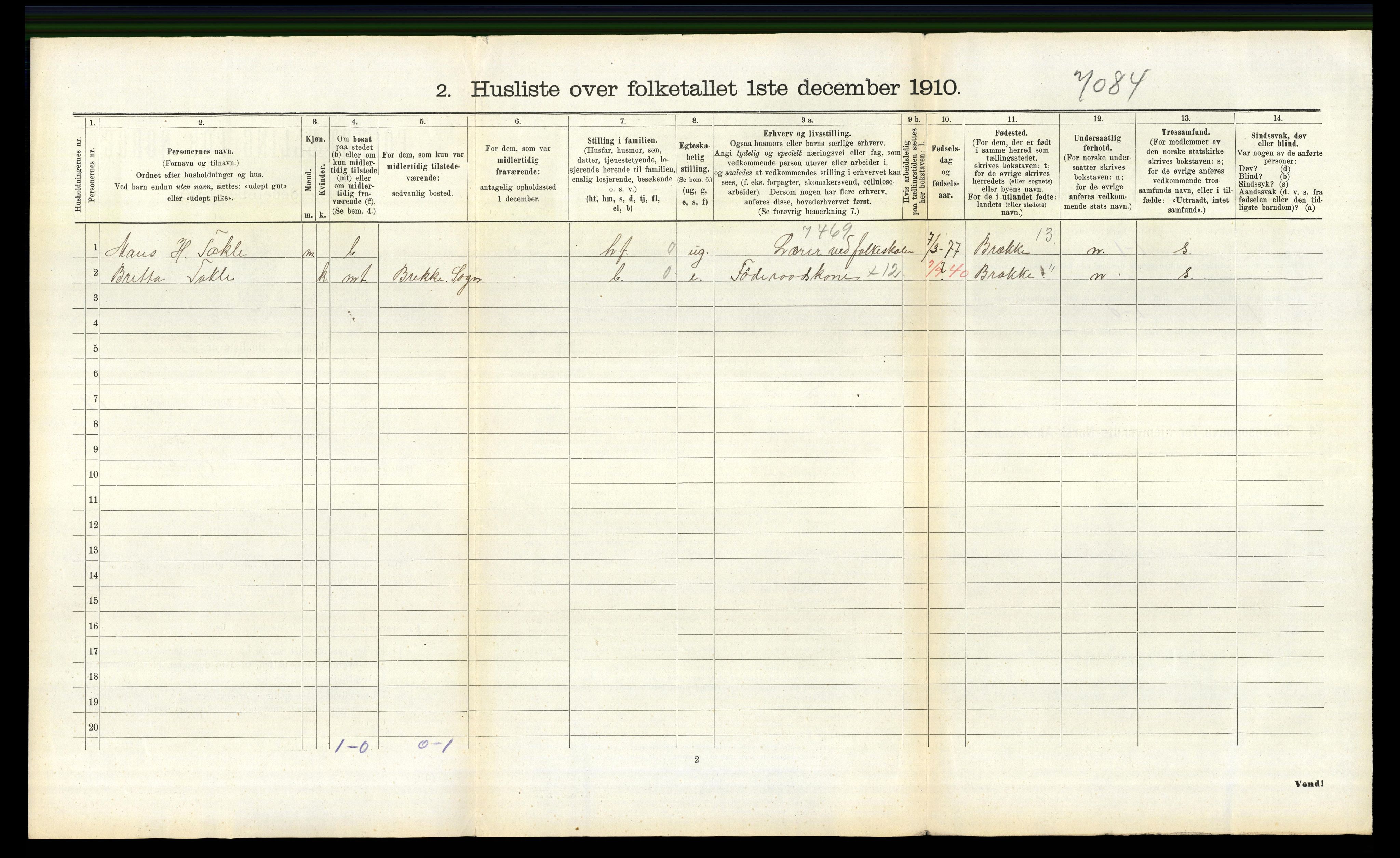 RA, 1910 census for Lindås, 1910, p. 1237