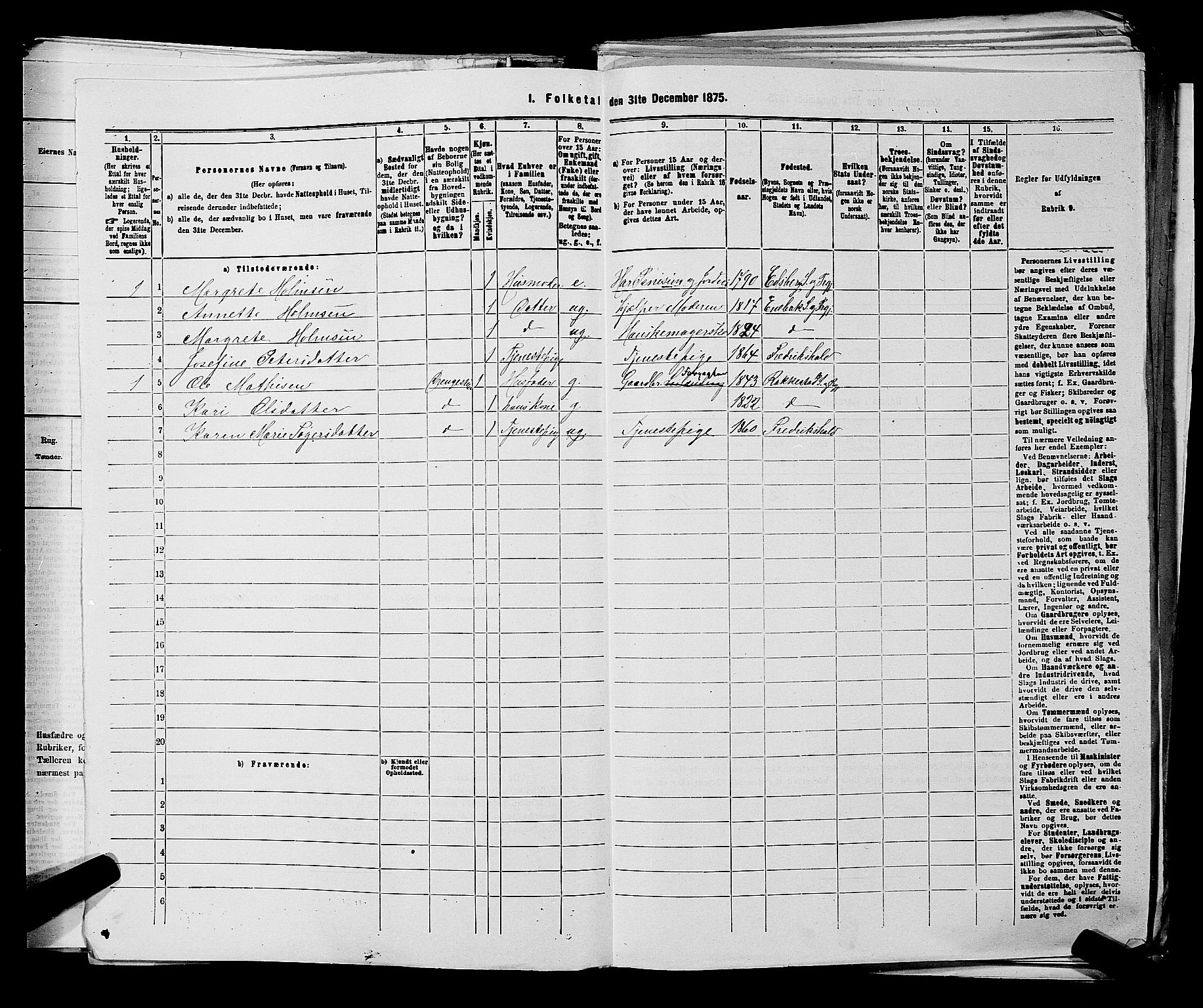 RA, 1875 census for 0116P Berg, 1875, p. 684