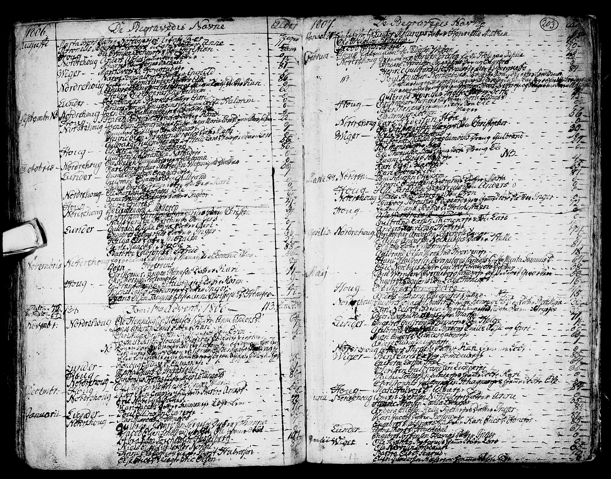 Norderhov kirkebøker, AV/SAKO-A-237/F/Fa/L0006: Parish register (official) no. 6, 1789-1811, p. 203