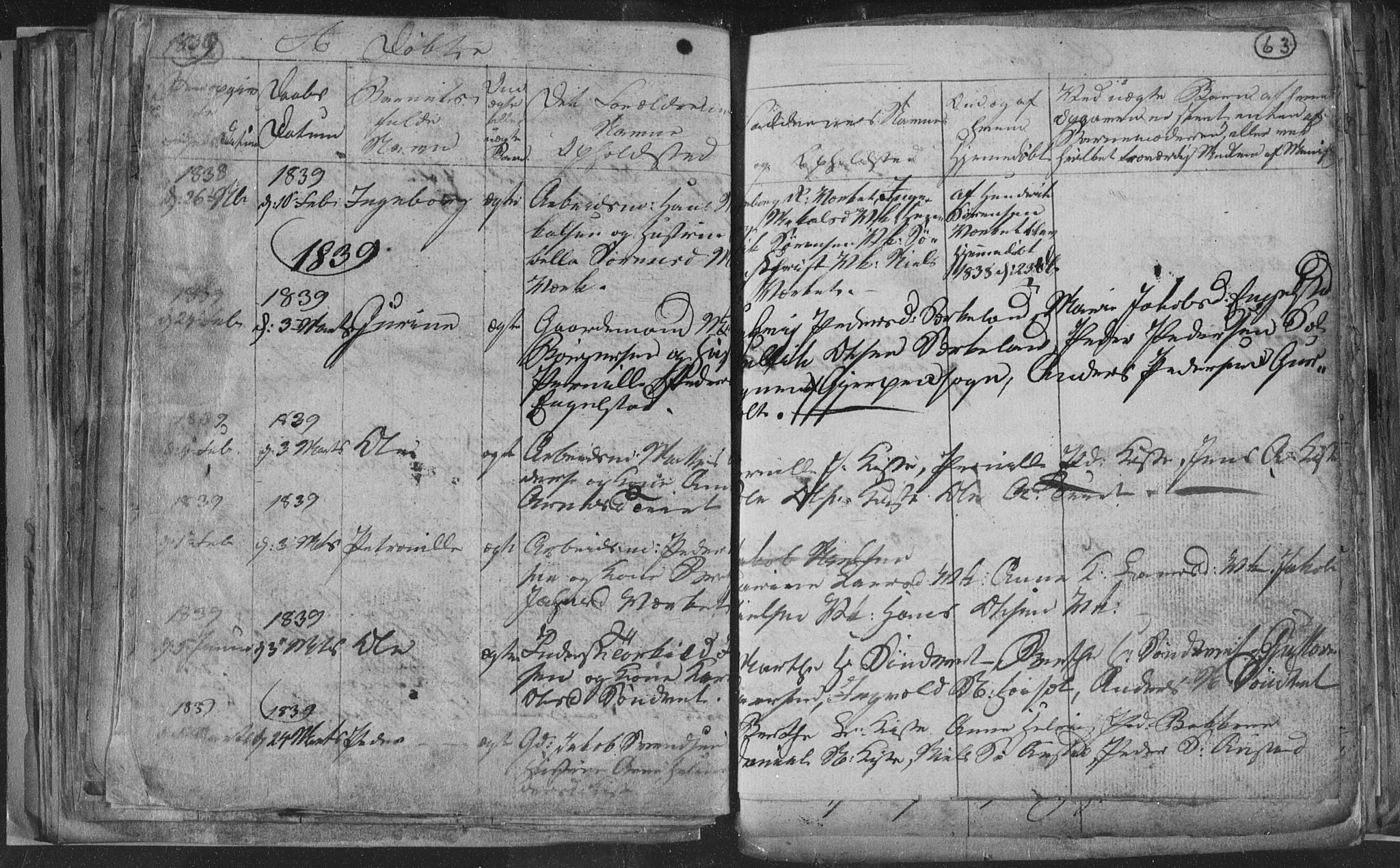 Siljan kirkebøker, SAKO/A-300/G/Ga/L0001: Parish register (copy) no. 1, 1827-1847, p. 63