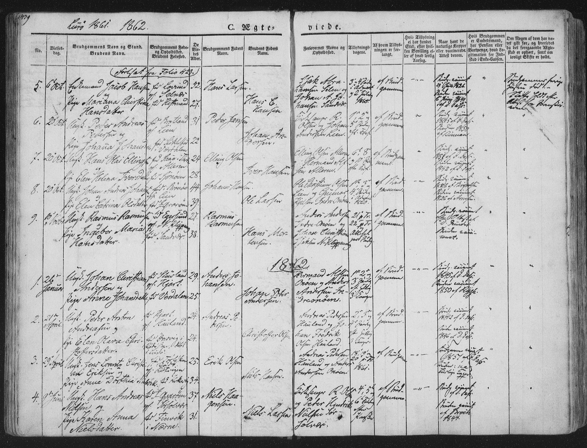 Ministerialprotokoller, klokkerbøker og fødselsregistre - Nordland, SAT/A-1459/839/L0566: Parish register (official) no. 839A03, 1825-1862, p. 439
