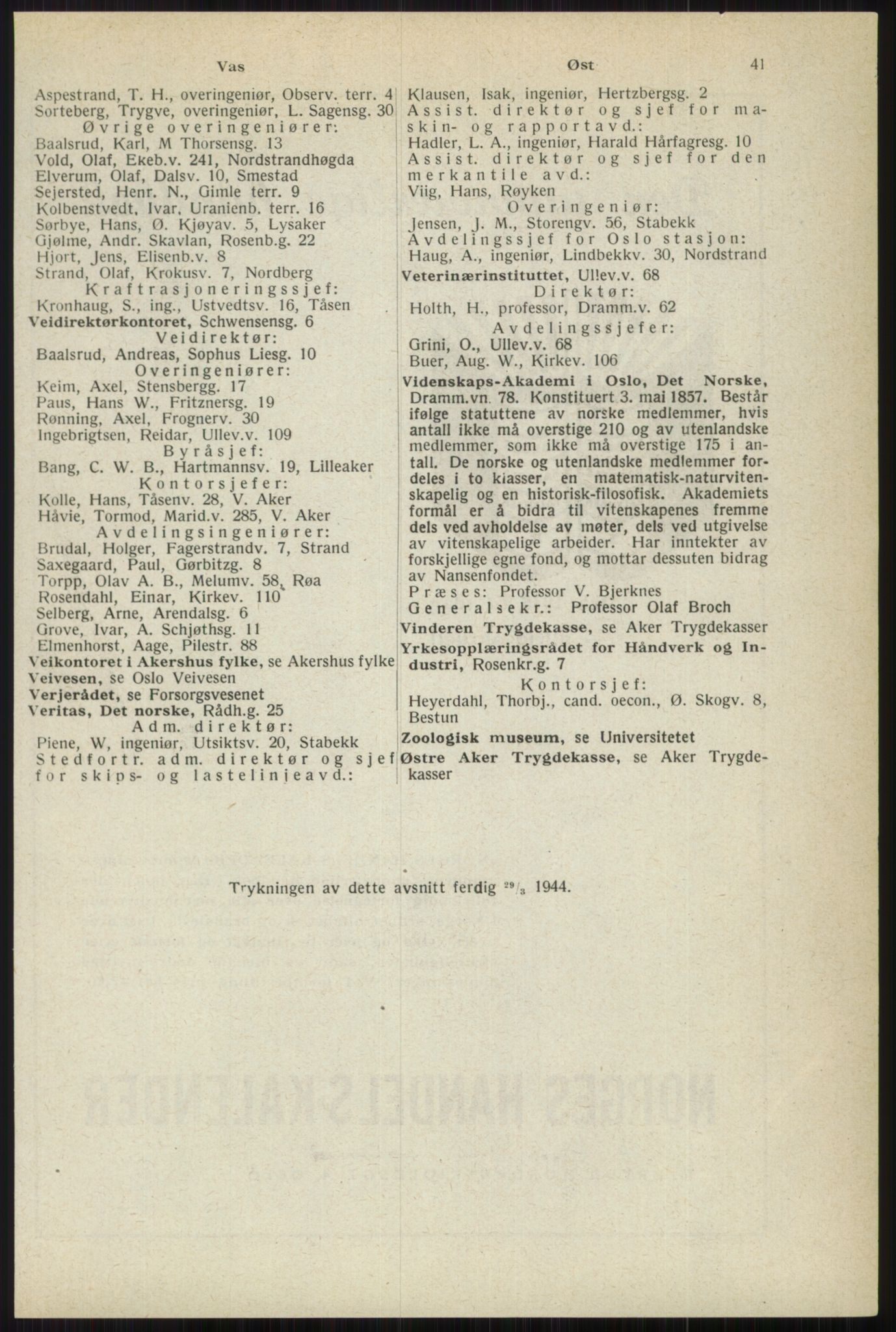Kristiania/Oslo adressebok, PUBL/-, 1944, p. 41