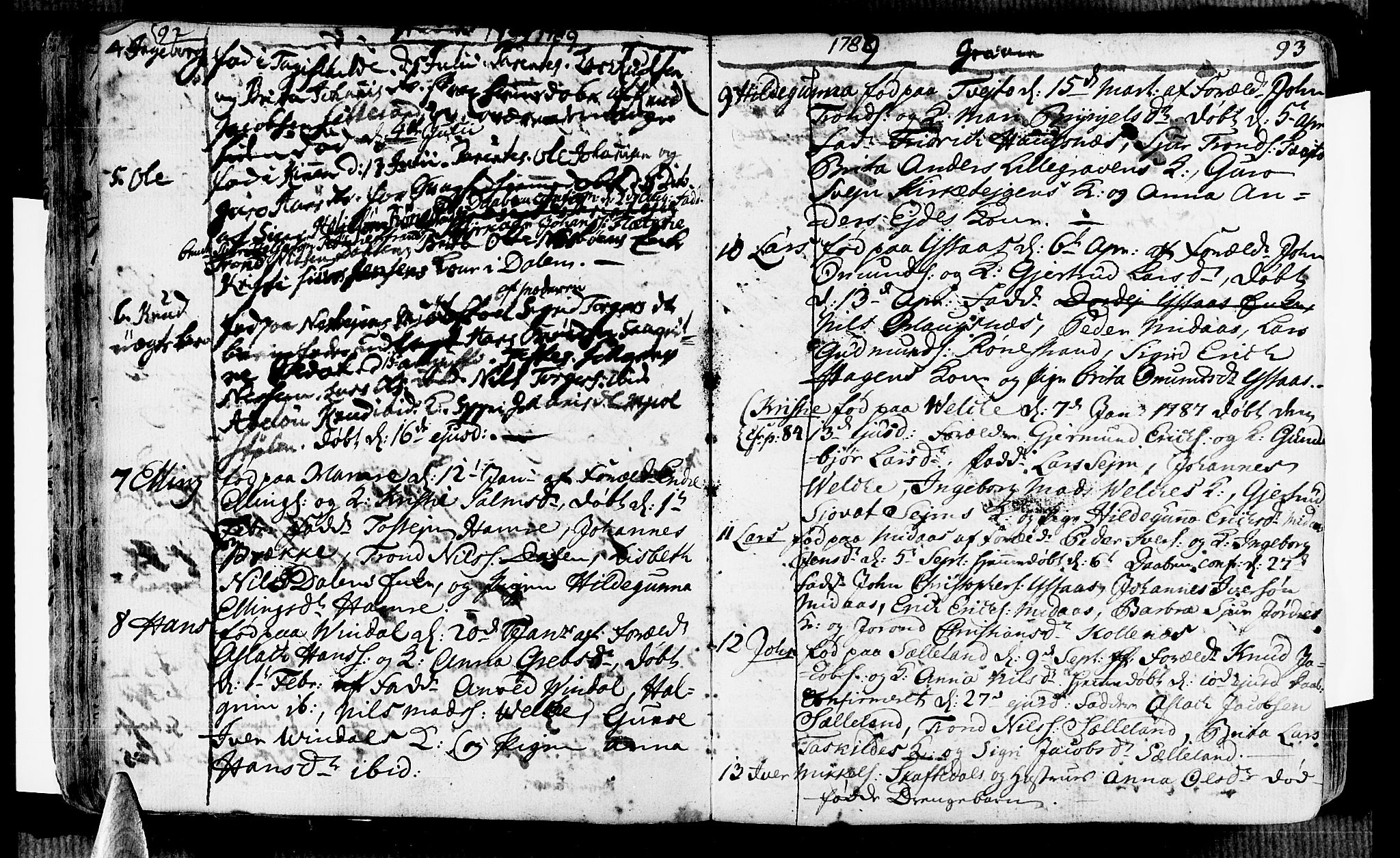 Ulvik sokneprestembete, SAB/A-78801/H/Haa: Parish register (official) no. A 7, 1761-1792, p. 92-93