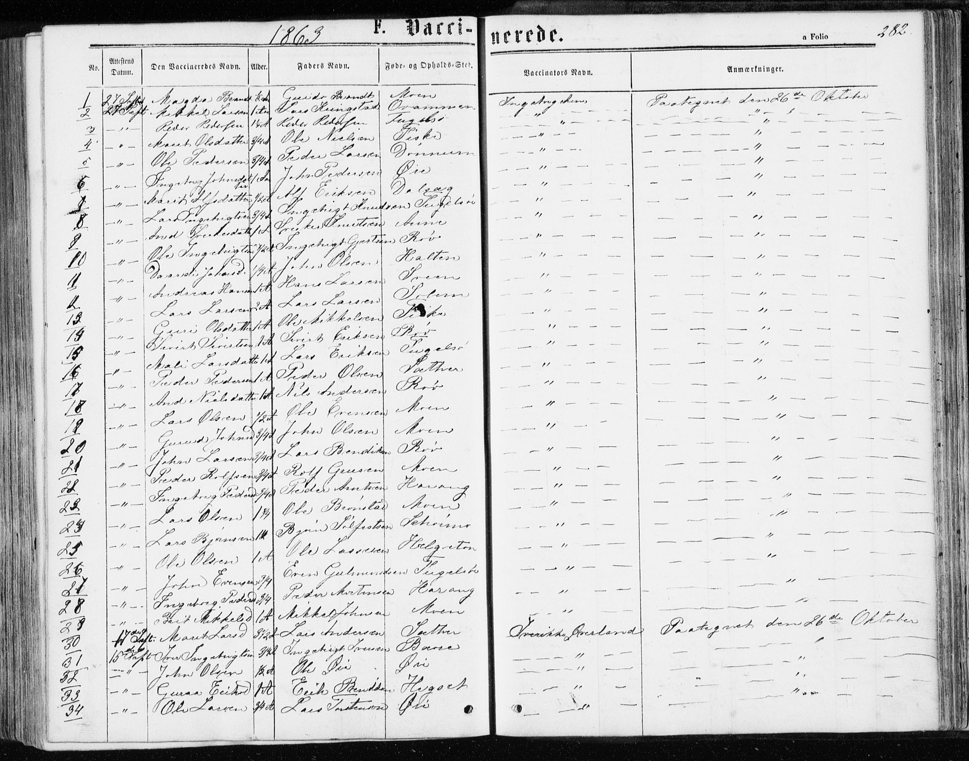 Ministerialprotokoller, klokkerbøker og fødselsregistre - Møre og Romsdal, SAT/A-1454/595/L1045: Parish register (official) no. 595A07, 1863-1873, p. 282