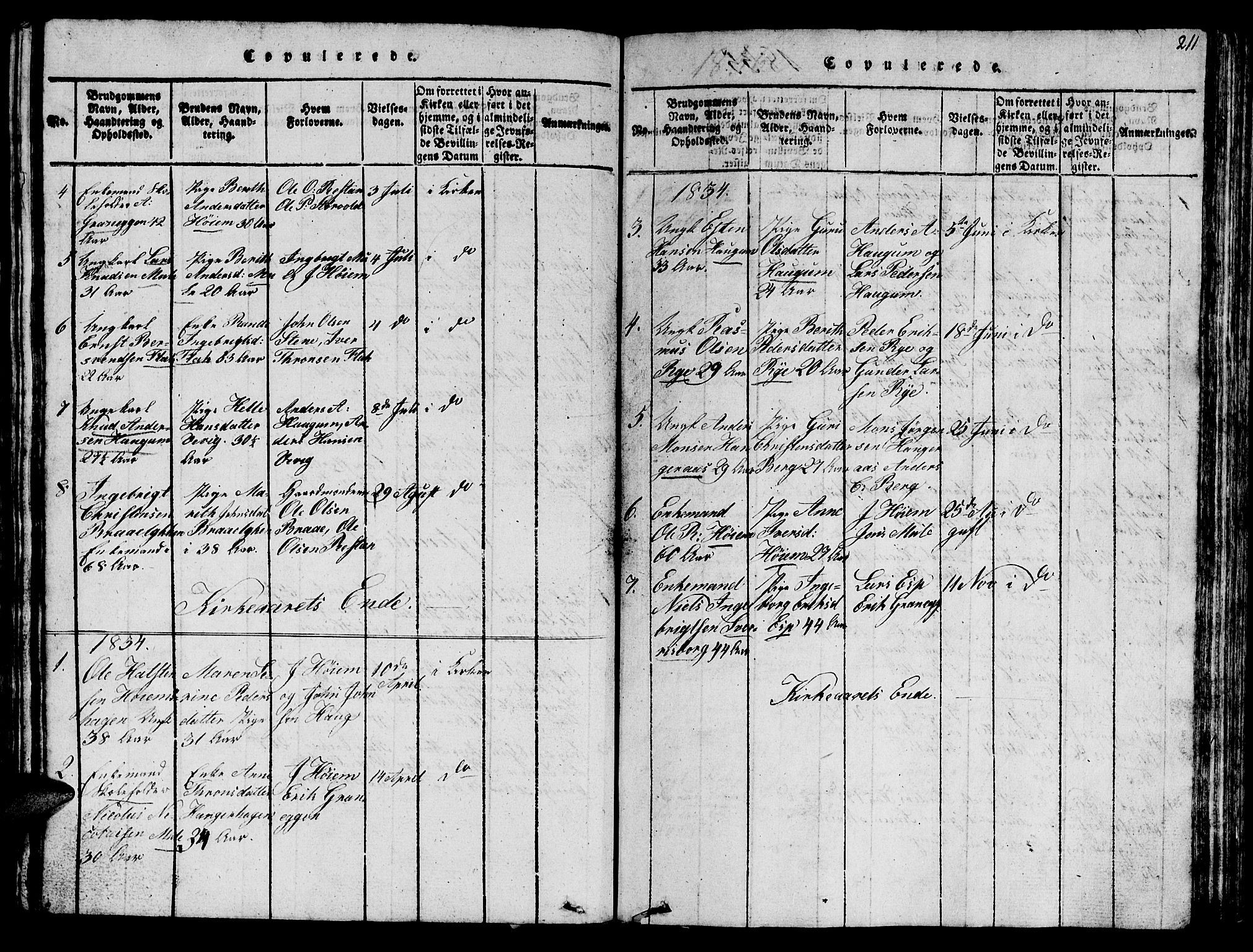 Ministerialprotokoller, klokkerbøker og fødselsregistre - Sør-Trøndelag, SAT/A-1456/612/L0385: Parish register (copy) no. 612C01, 1816-1845, p. 211