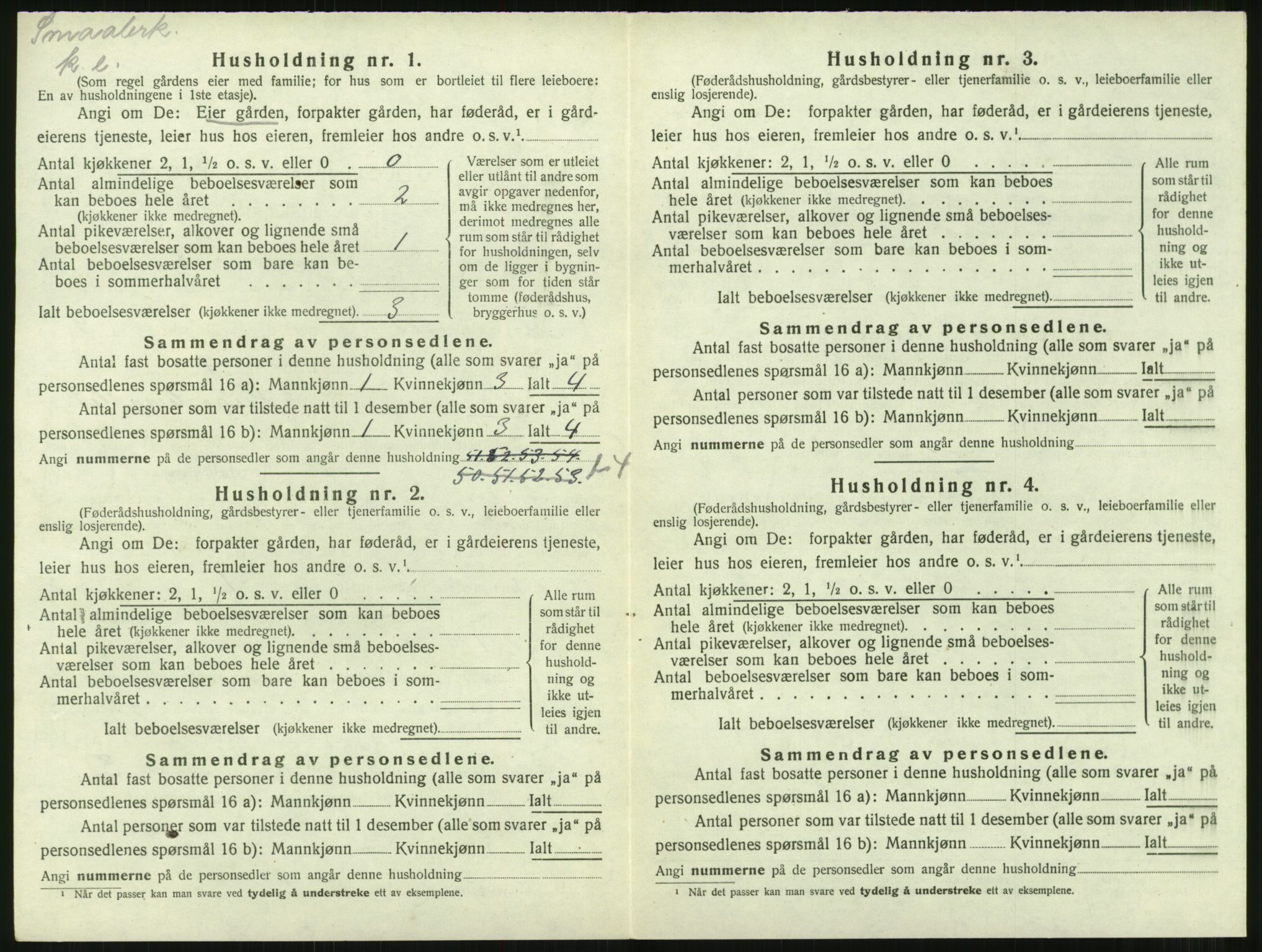 SAT, 1920 census for Tingvoll, 1920, p. 715