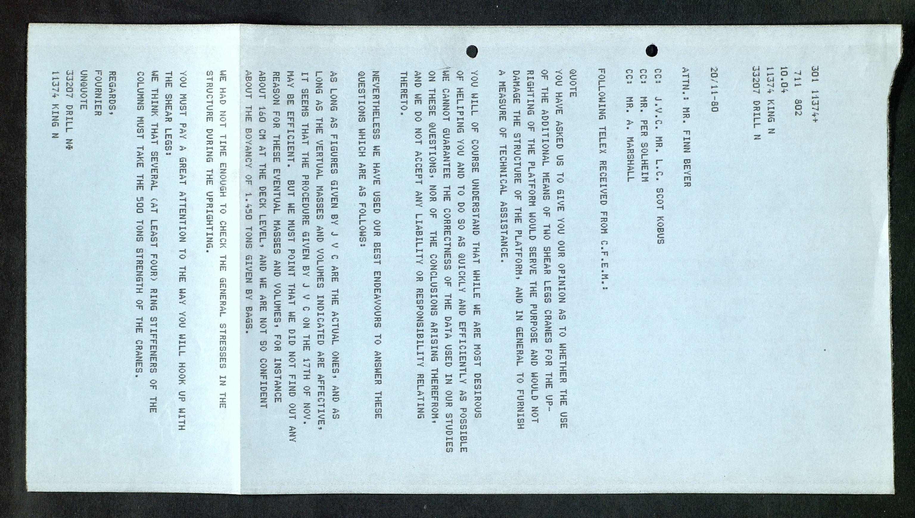 Pa 1503 - Stavanger Drilling AS, AV/SAST-A-101906/Da/L0012: Alexander L. Kielland - Saks- og korrespondansearkiv, 1980, p. 547
