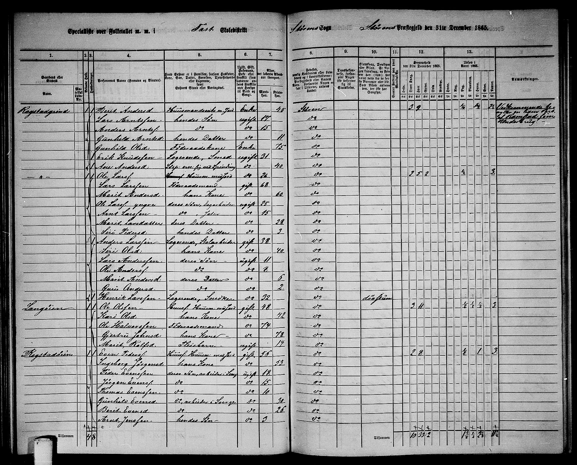 RA, 1865 census for Støren, 1865, p. 87