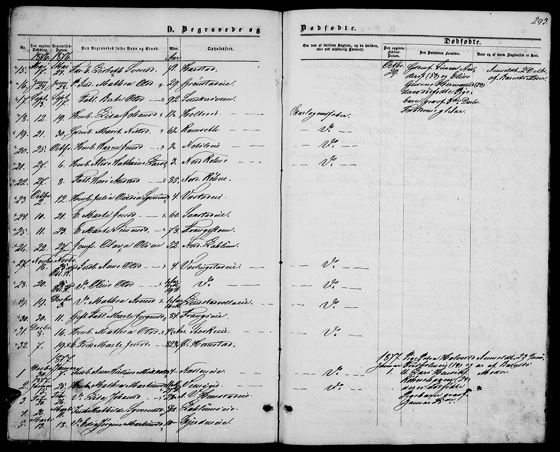 Stange prestekontor, SAH/PREST-002/L/L0006: Parish register (copy) no. 6, 1864-1882, p. 293
