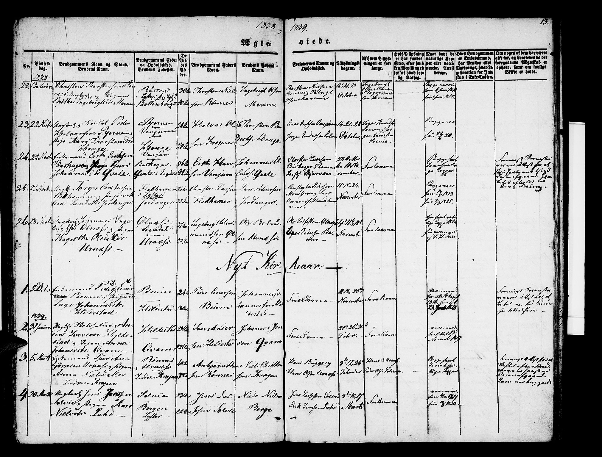 Hafslo sokneprestembete, SAB/A-80301/H/Haa/Haaa/L0007: Parish register (official) no. A 7, 1834-1854, p. 13
