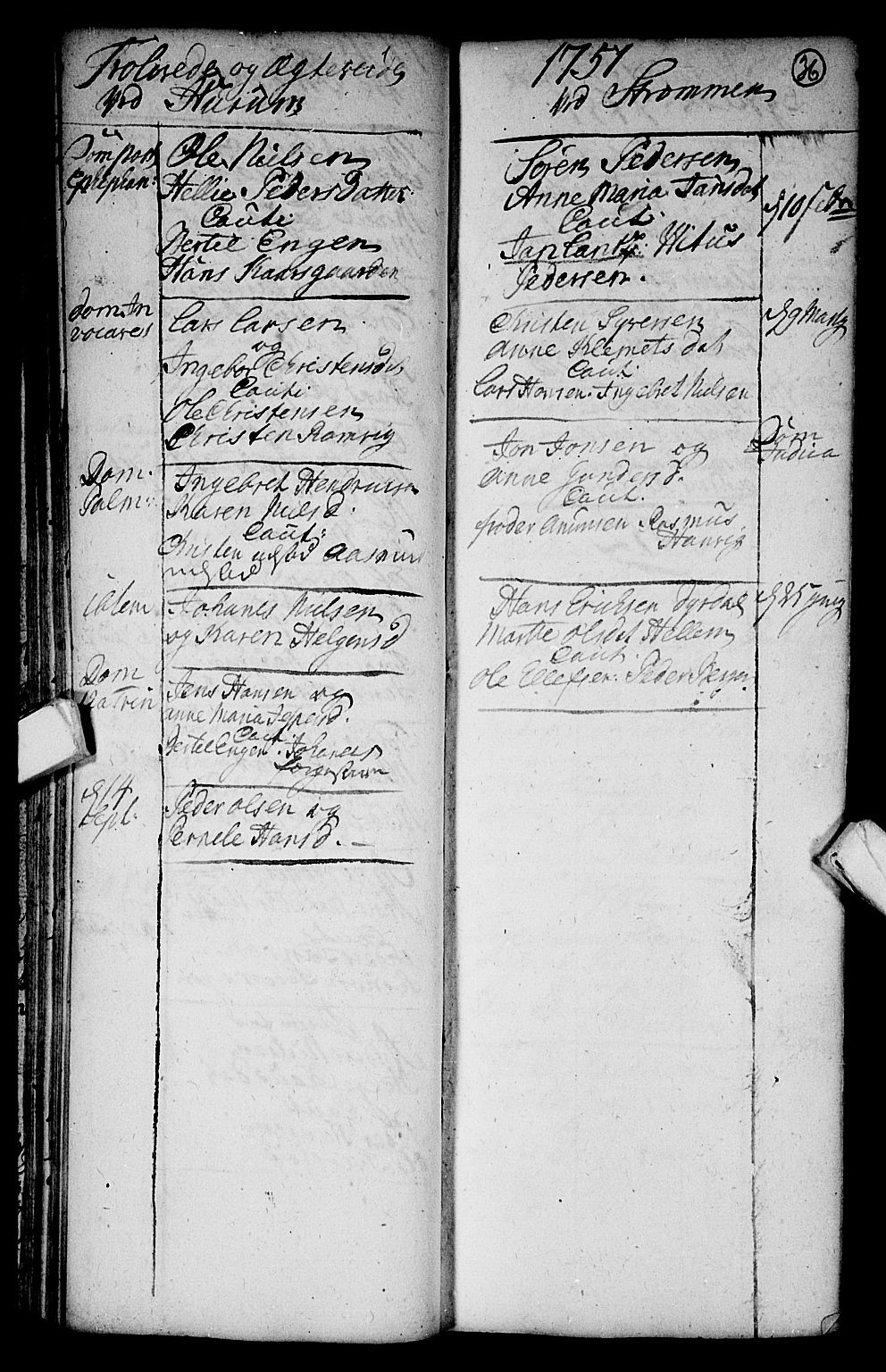 Hurum kirkebøker, SAKO/A-229/F/Fa/L0003: Parish register (official) no. 3, 1733-1757, p. 36