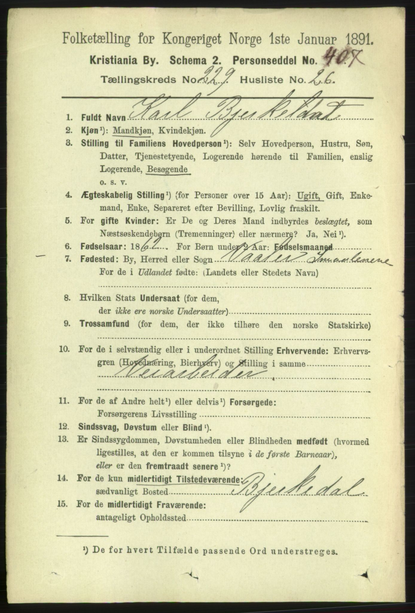 RA, 1891 census for 0301 Kristiania, 1891, p. 141560