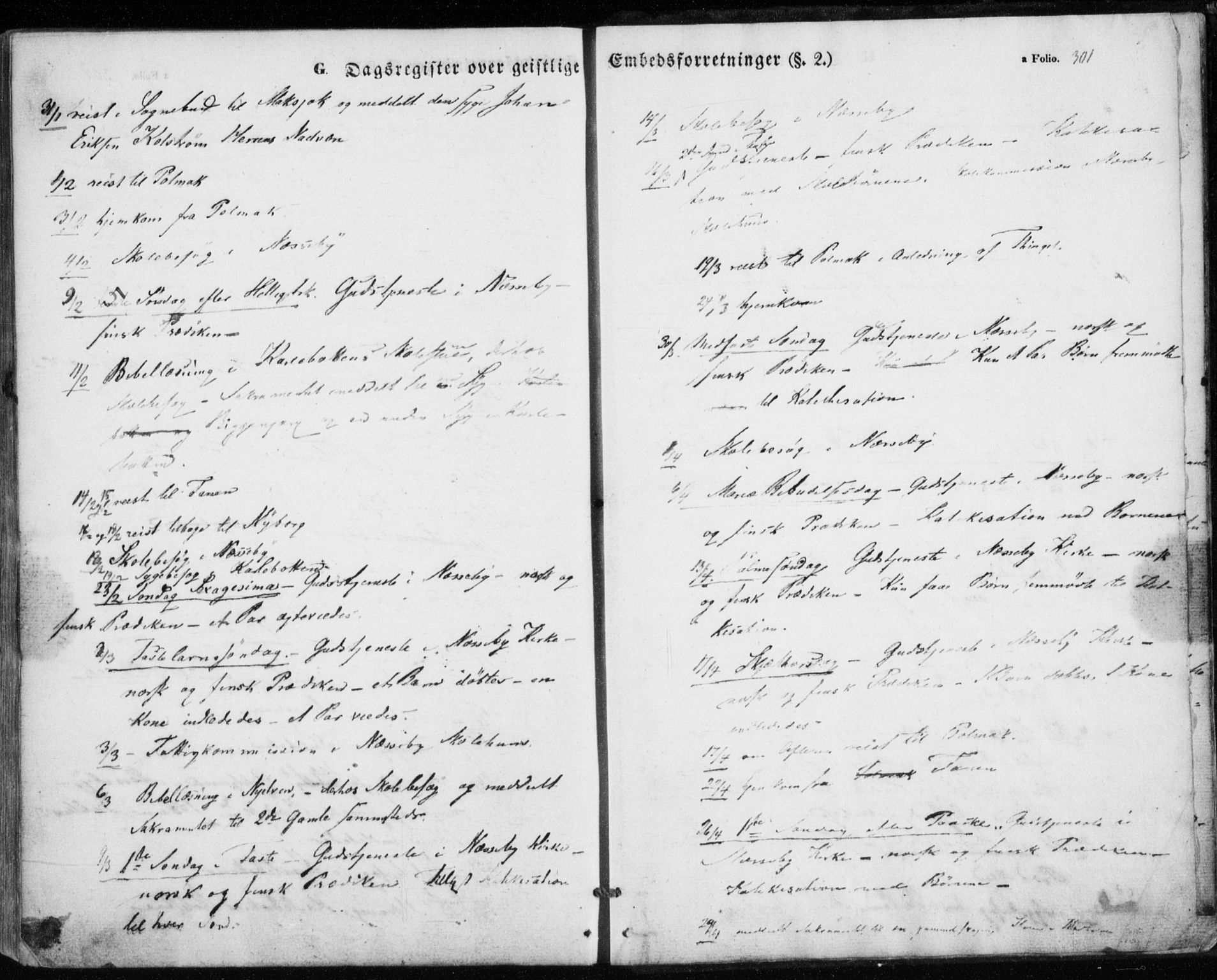 Nesseby sokneprestkontor, SATØ/S-1330/H/Ha/L0002kirke: Parish register (official) no. 2, 1856-1864, p. 301
