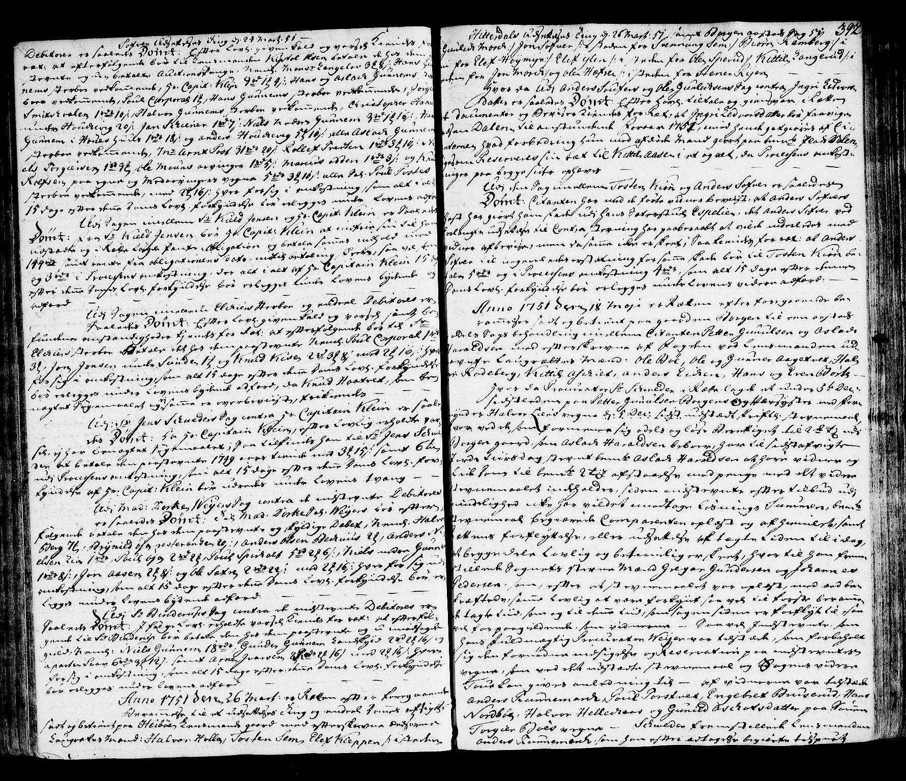 Nedre Telemark sorenskriveri, SAKO/A-135/F/Fa/L0018: Tingbok, 1746-1752, p. 392