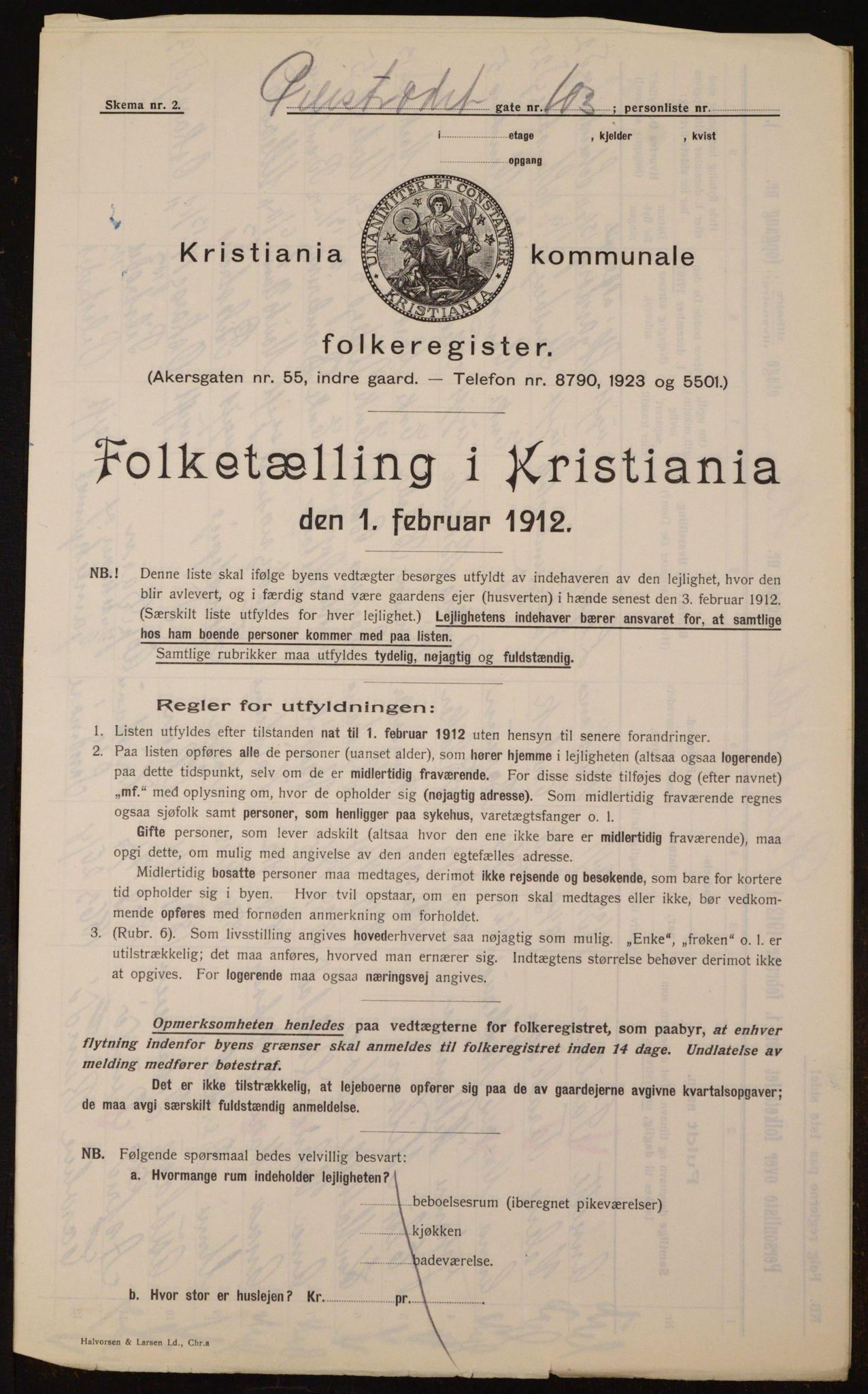 OBA, Municipal Census 1912 for Kristiania, 1912, p. 80723