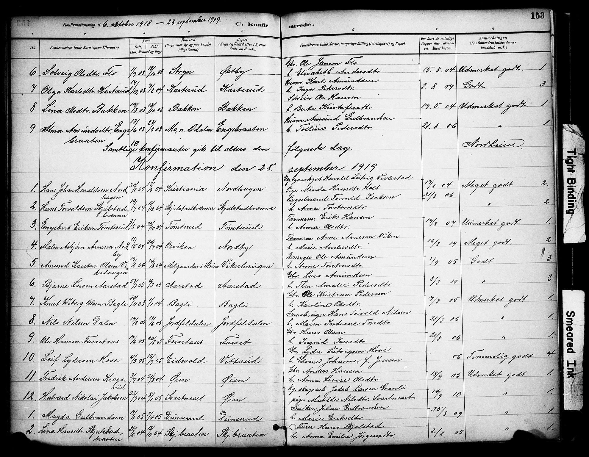 Sør-Odal prestekontor, AV/SAH-PREST-030/H/Ha/Haa/L0009: Parish register (official) no. 9, 1886-1926, p. 153
