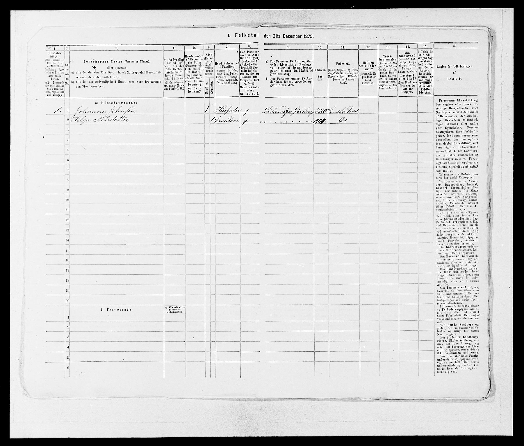 SAB, 1875 census for 1245P Sund, 1875, p. 578