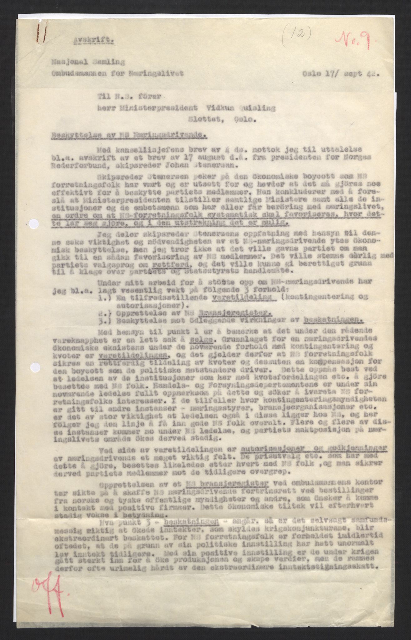 Forsvaret, Forsvarets overkommando, AV/RA-RAFA-1920/Da/L0079: Etterretningsrapporter, 1942, p. 102