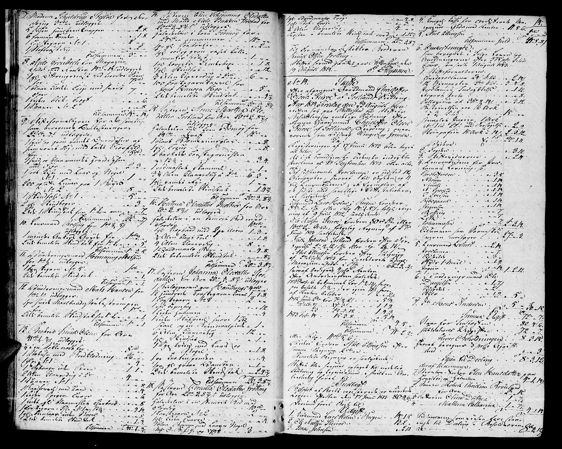 Vesterålen sorenskriveri, AV/SAT-A-4180/1/3/3A/L0012: Skifteprotokoll, 1814-1825, p. 13b-14a