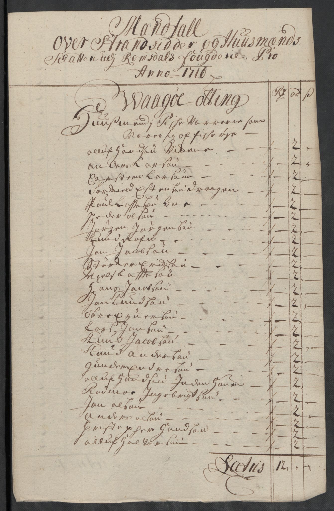 Rentekammeret inntil 1814, Reviderte regnskaper, Fogderegnskap, RA/EA-4092/R55/L3659: Fogderegnskap Romsdal, 1709-1710, p. 351
