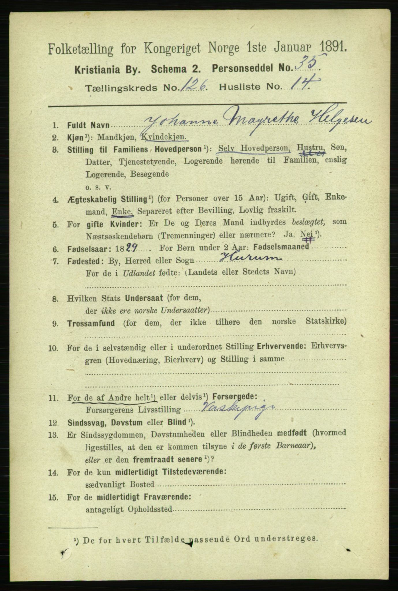 RA, 1891 census for 0301 Kristiania, 1891, p. 67639