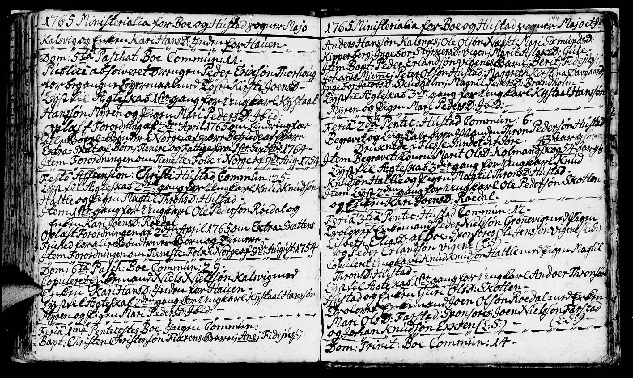 Ministerialprotokoller, klokkerbøker og fødselsregistre - Møre og Romsdal, AV/SAT-A-1454/566/L0760: Parish register (official) no. 566A01, 1739-1766, p. 144