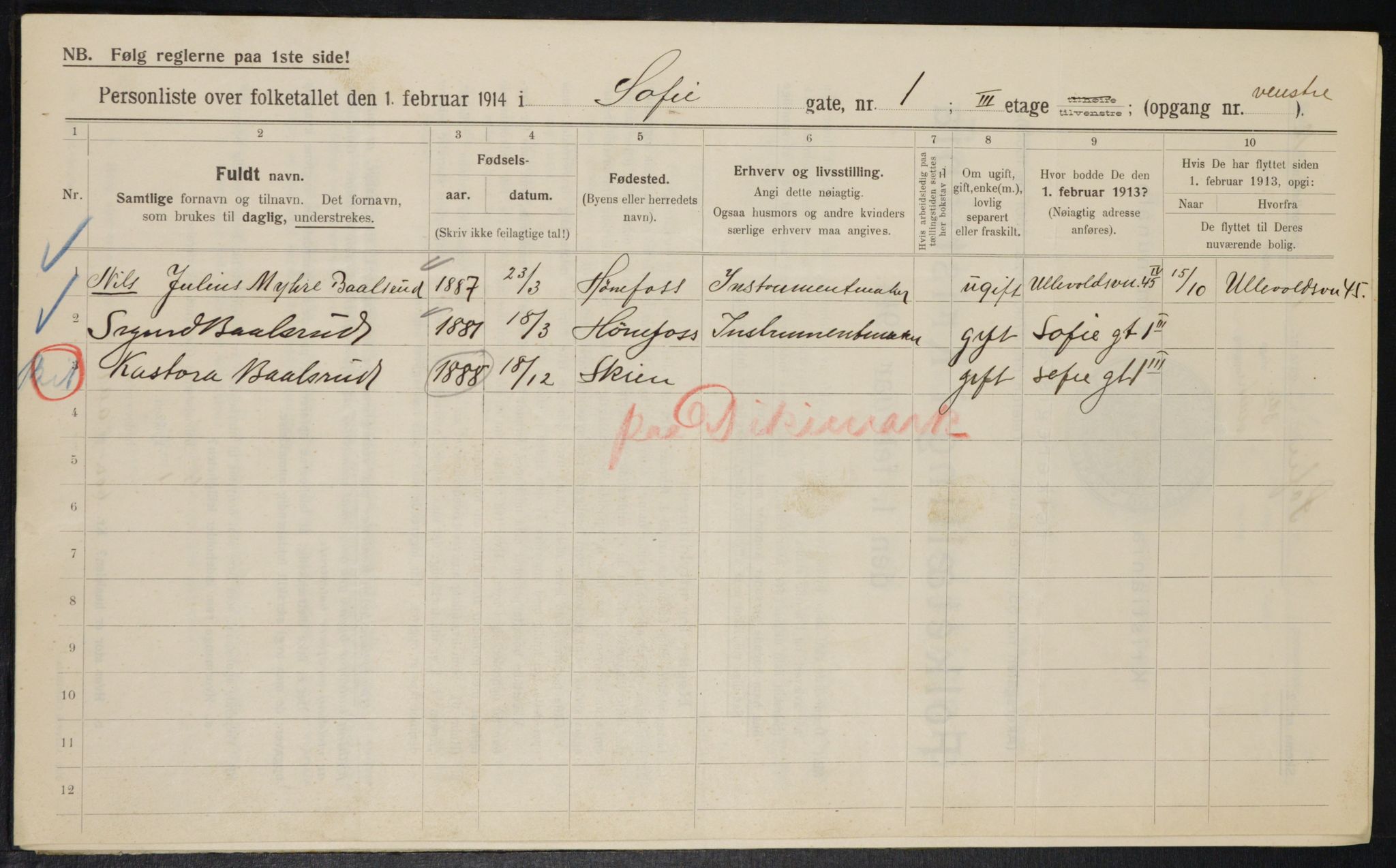 OBA, Municipal Census 1914 for Kristiania, 1914, p. 98557