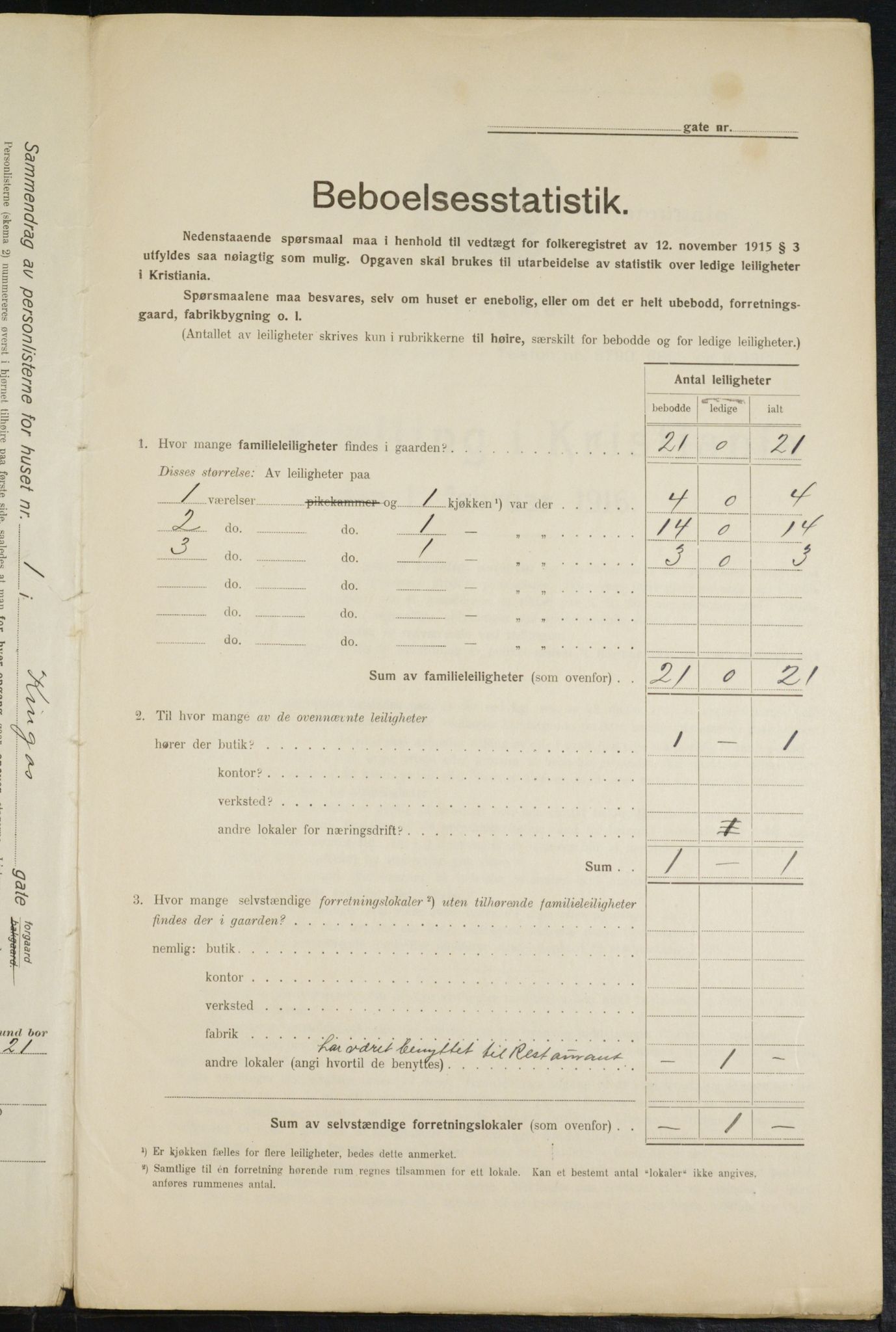 OBA, Municipal Census 1916 for Kristiania, 1916, p. 50620