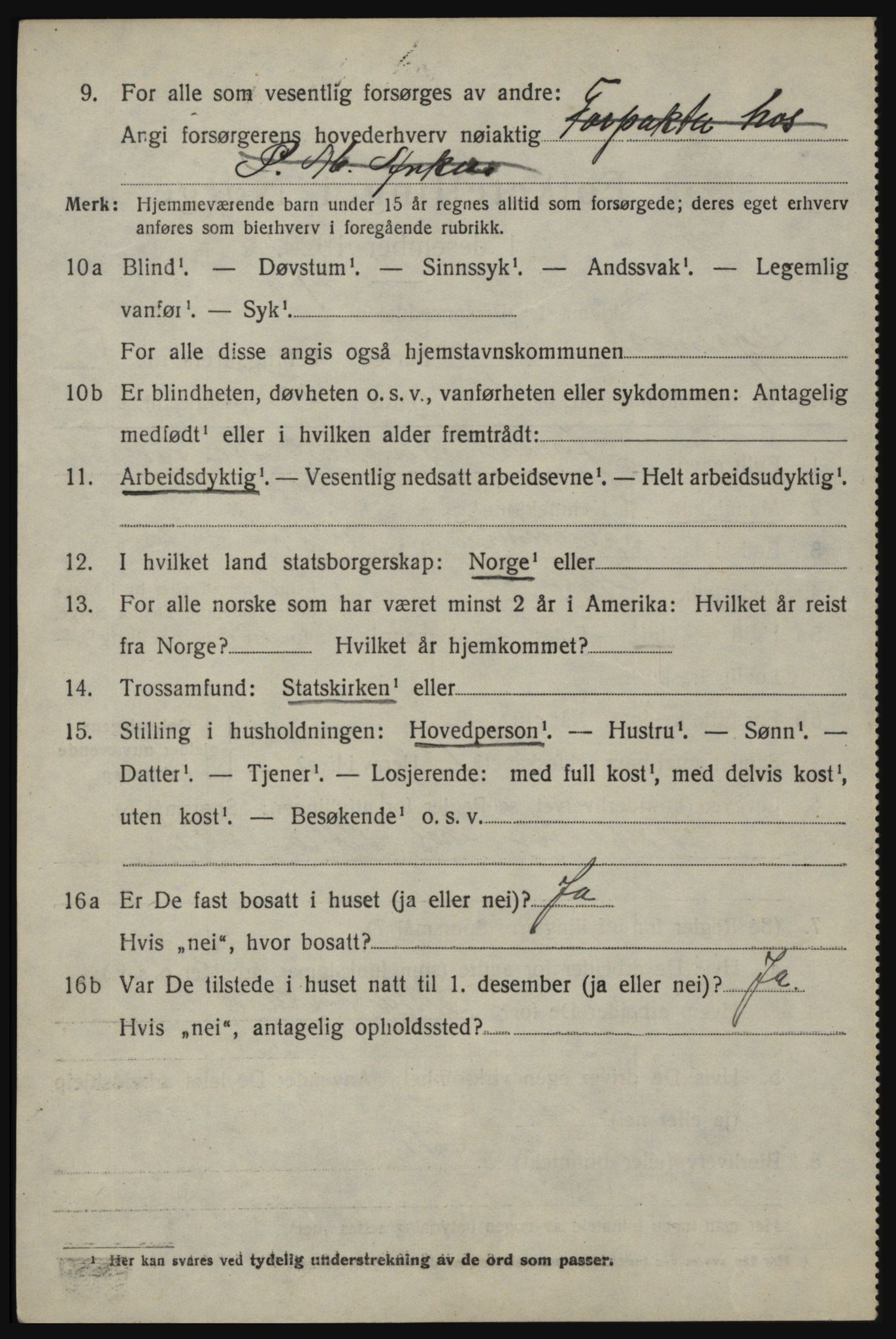 SAO, 1920 census for Aremark, 1920, p. 3606